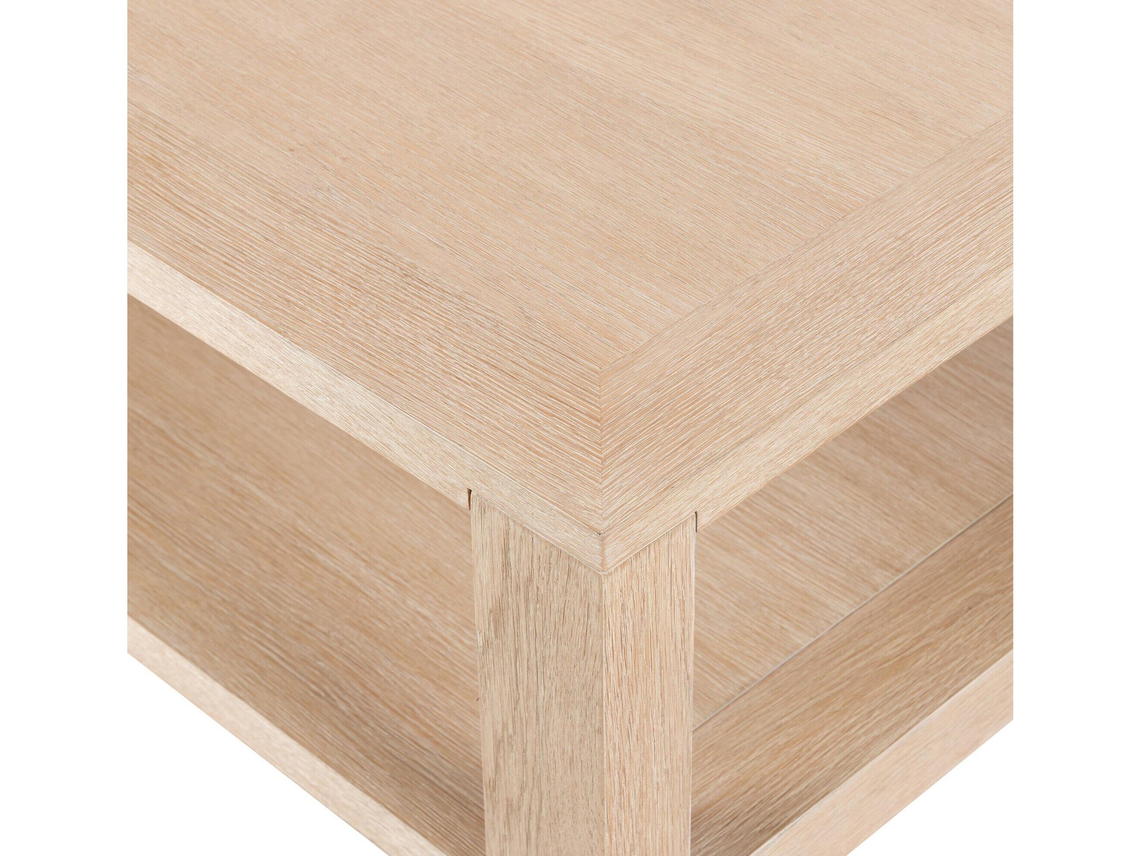 Four Hands Irondale Thomas Rectangular Wood Bleached Oak Veneer Solid Coffee Table