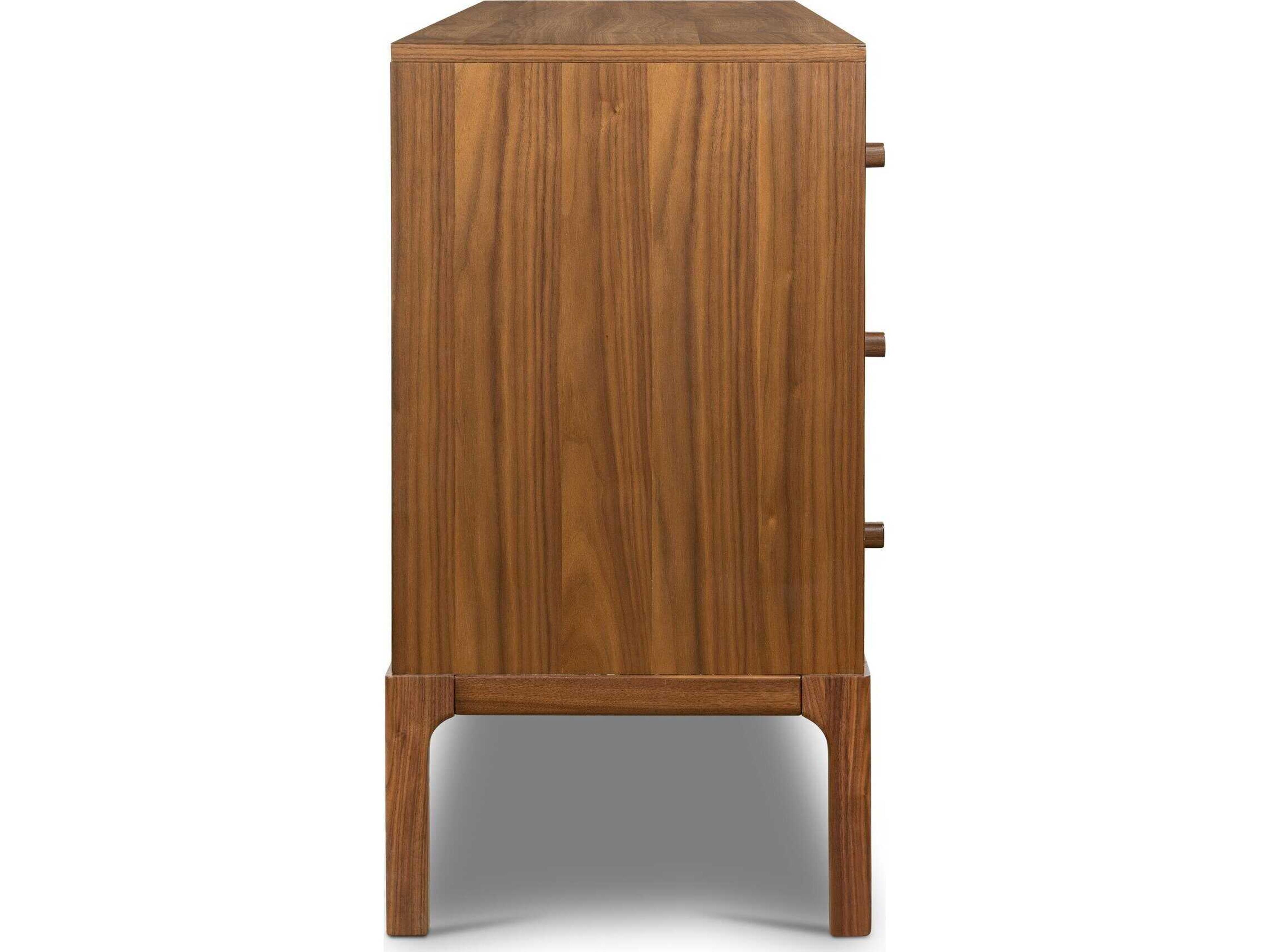 Four Hands Wallis Arturo 6-Drawers Brown Walnut Wood Double Dresser