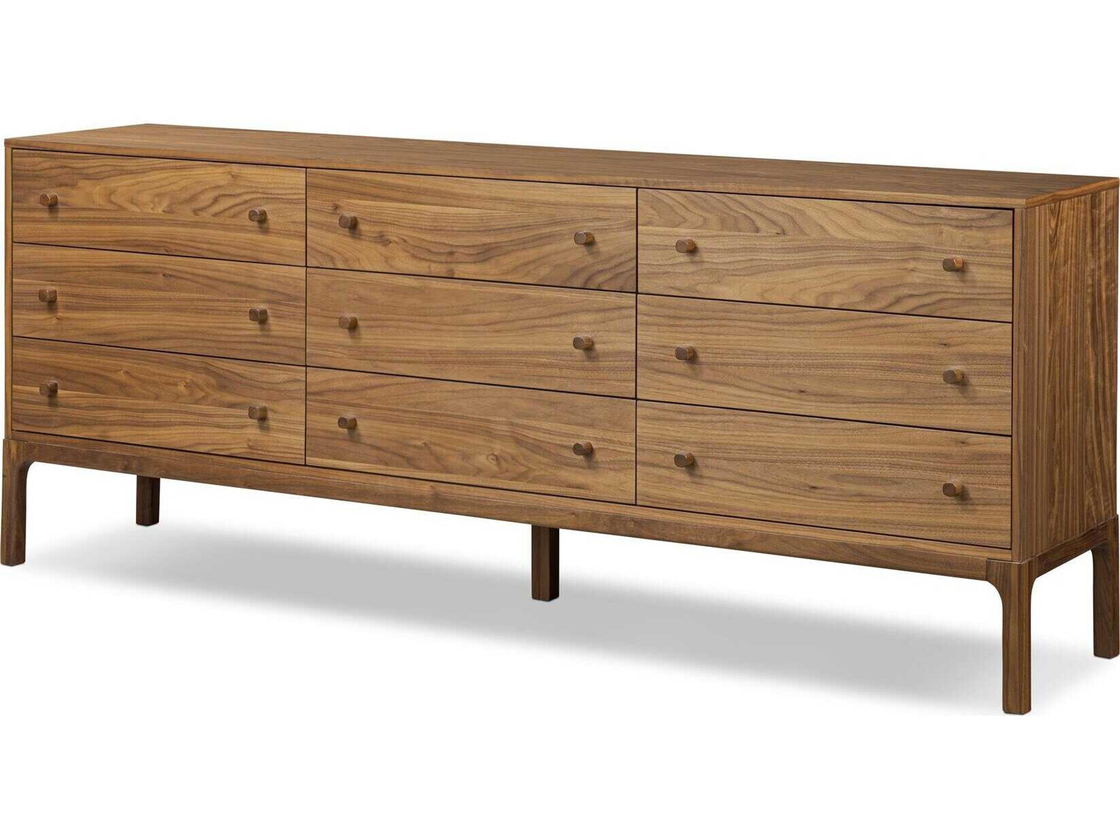 Arturo 9 Drawer Dresser Natural Walnut