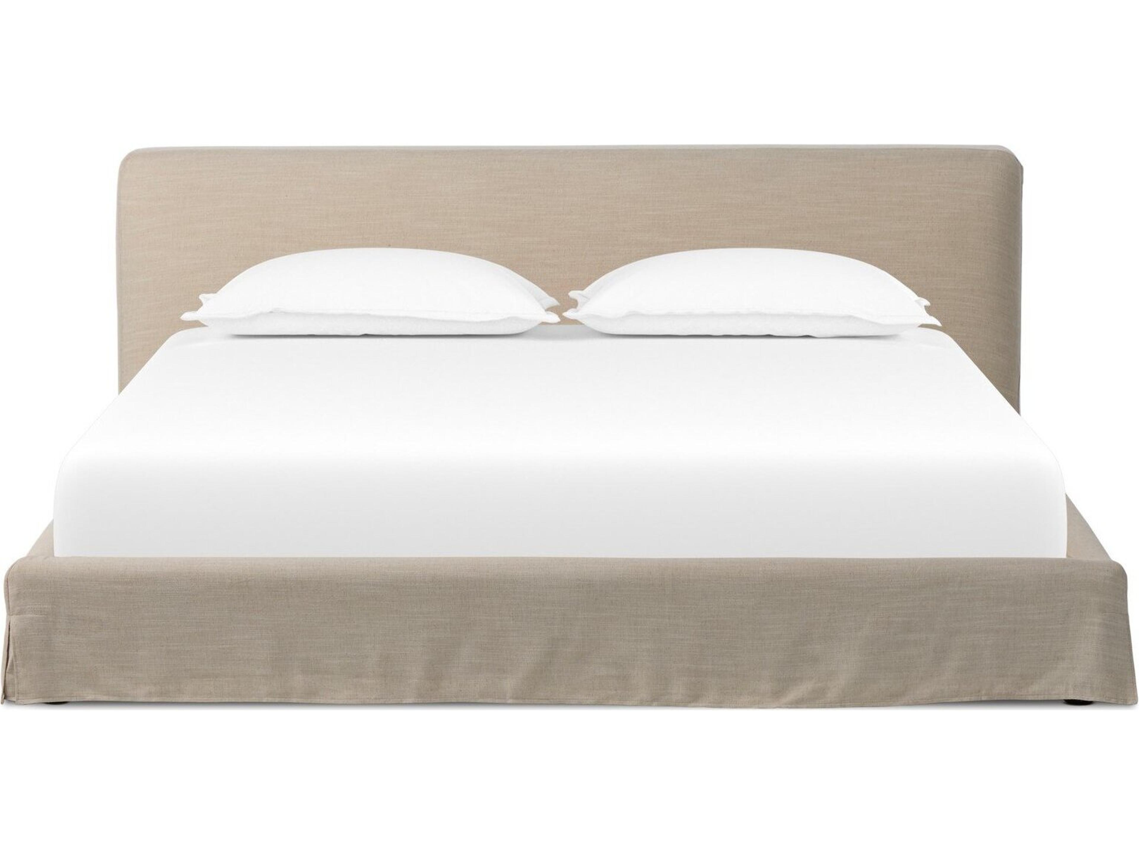 Four Hands Kensington Beige Upholstered Queen Platform Bed