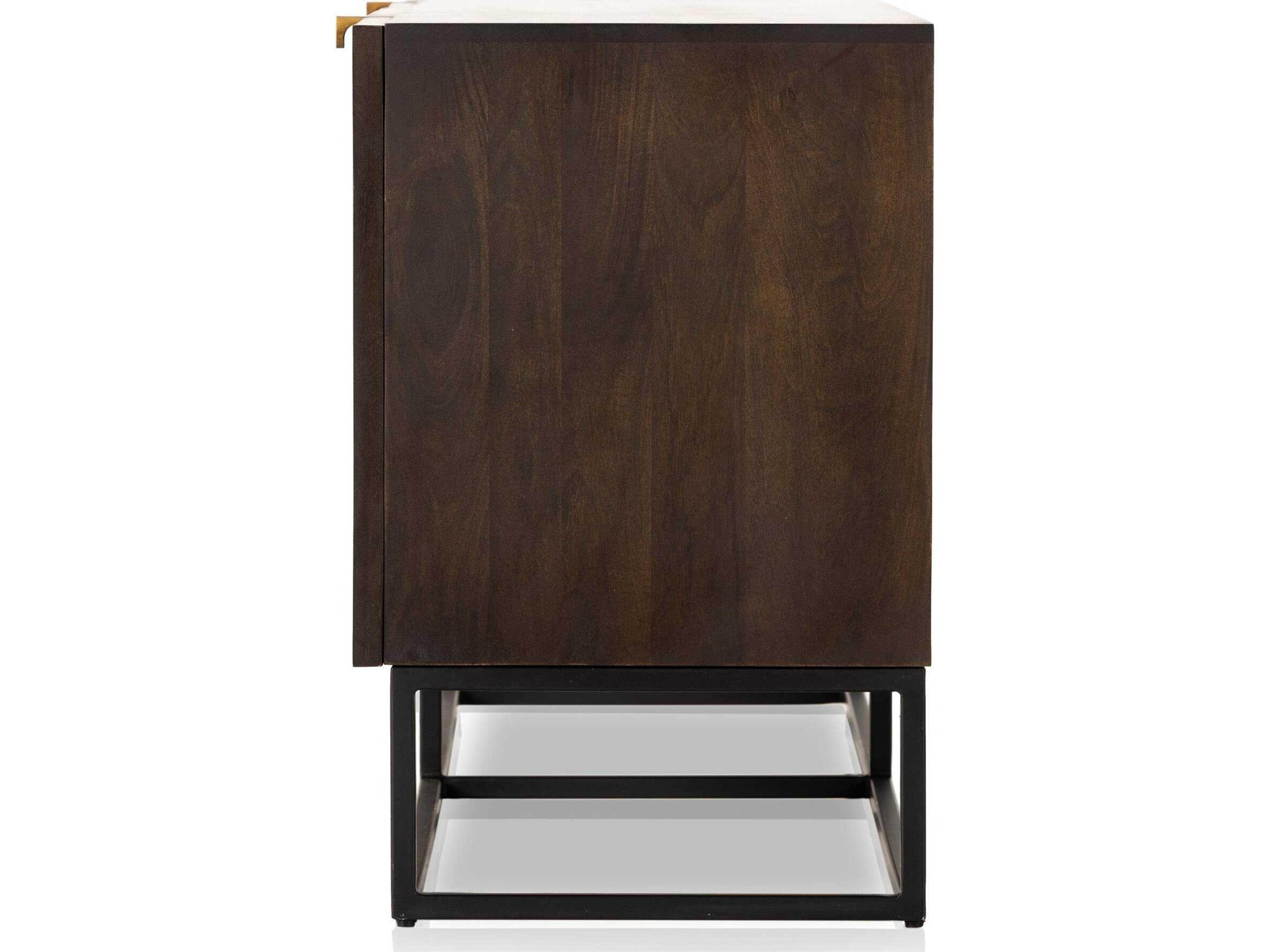 Four Hands Aiden Kelby Gunmetal  Closed Media Console