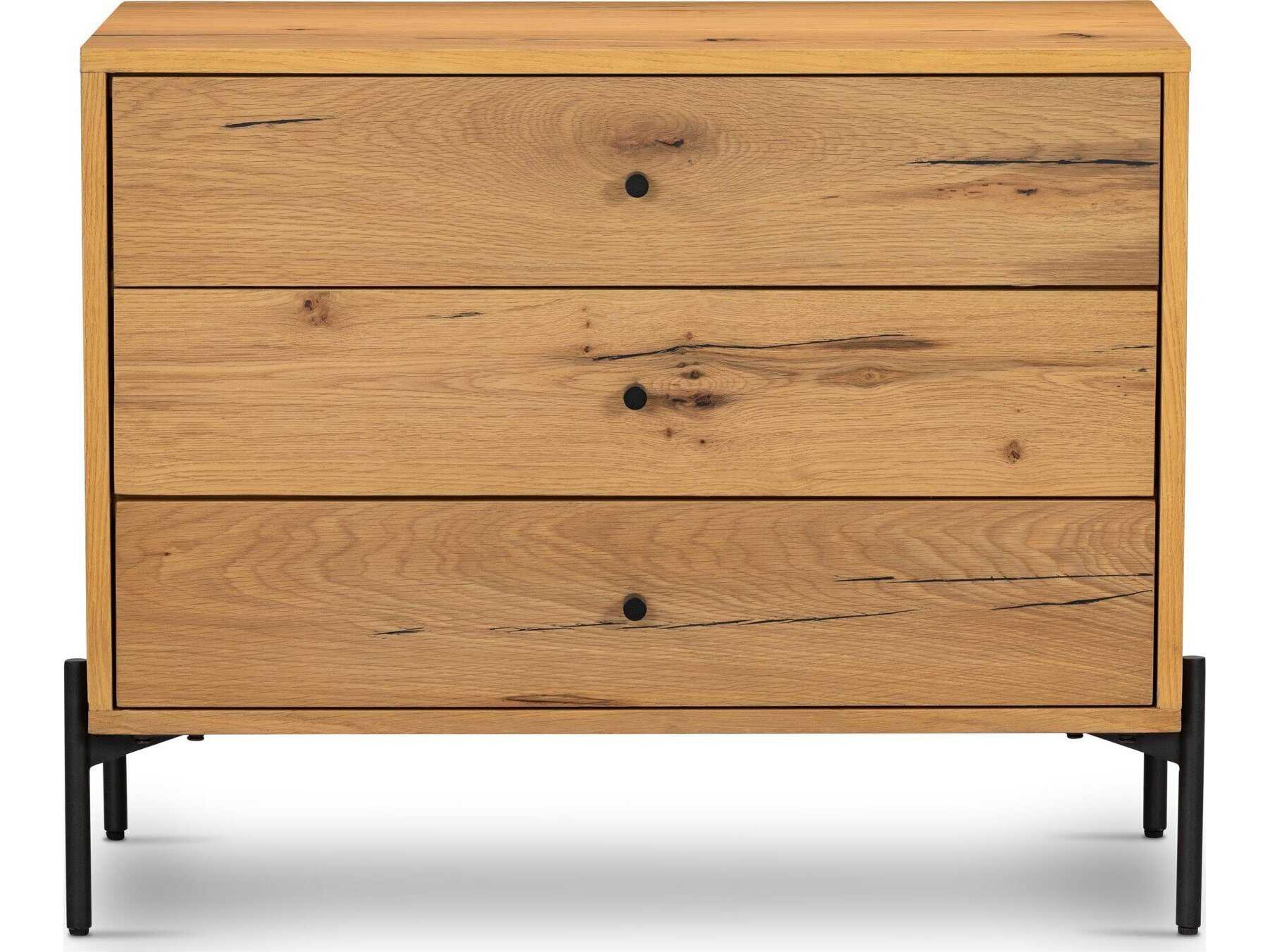 Four Hands Haiden Eaton Light Oak Resin Oak Wood Large Nightstand