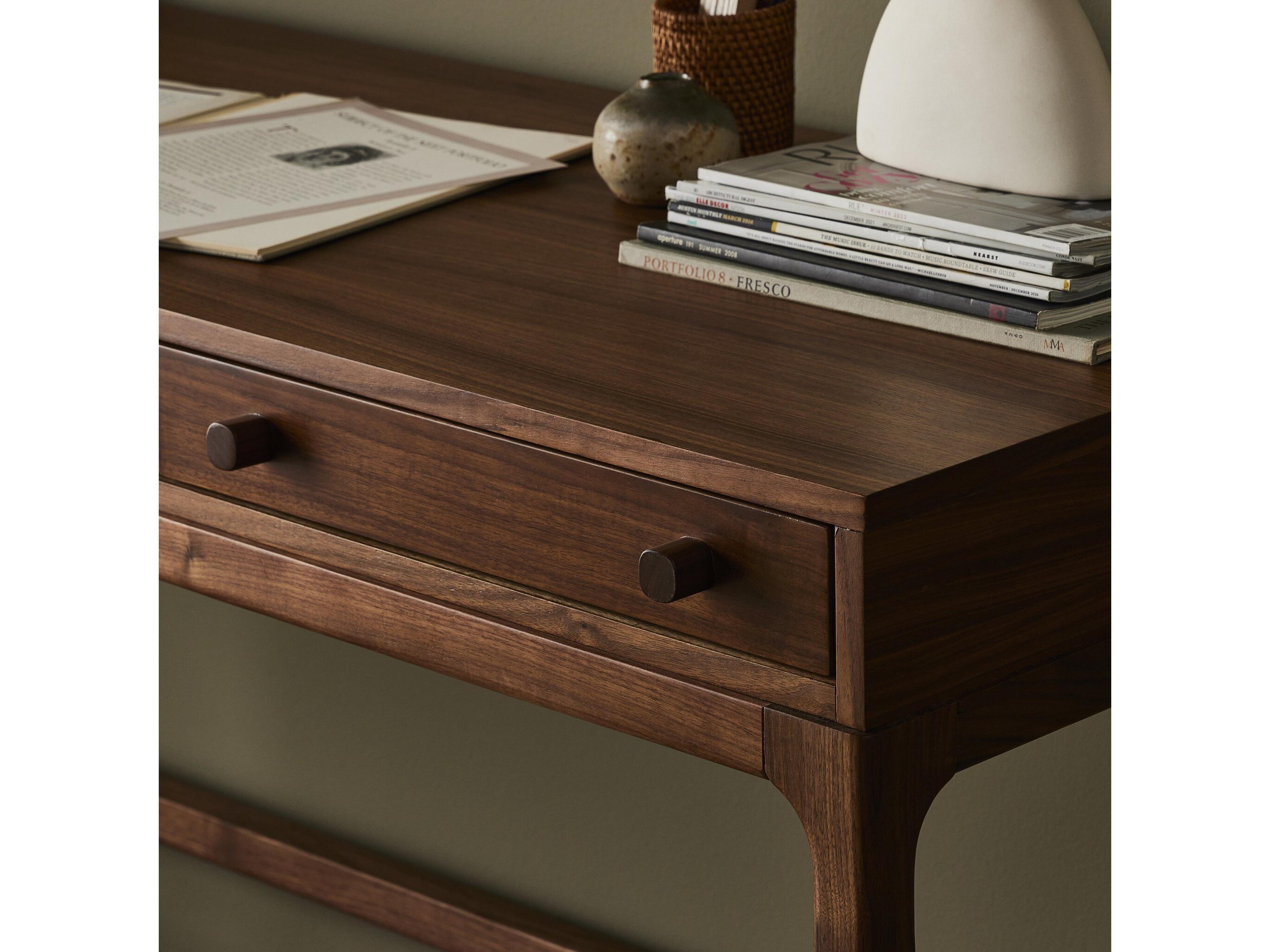 Four Hands Wallis Arturo Natural Walnut Brown Wood Secretary Desk