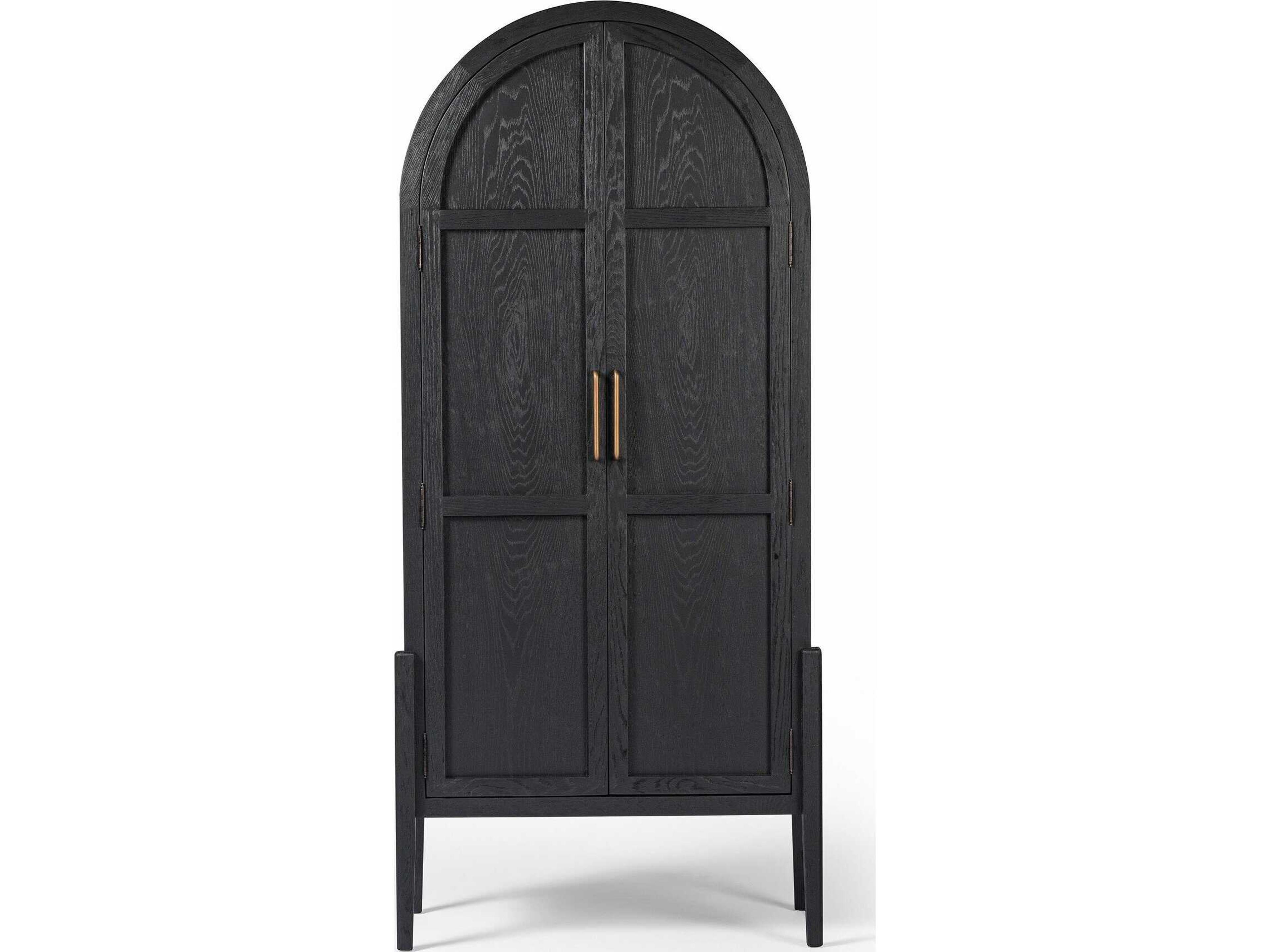 Four Hands Irondale Black Oak Wood Accent Chest