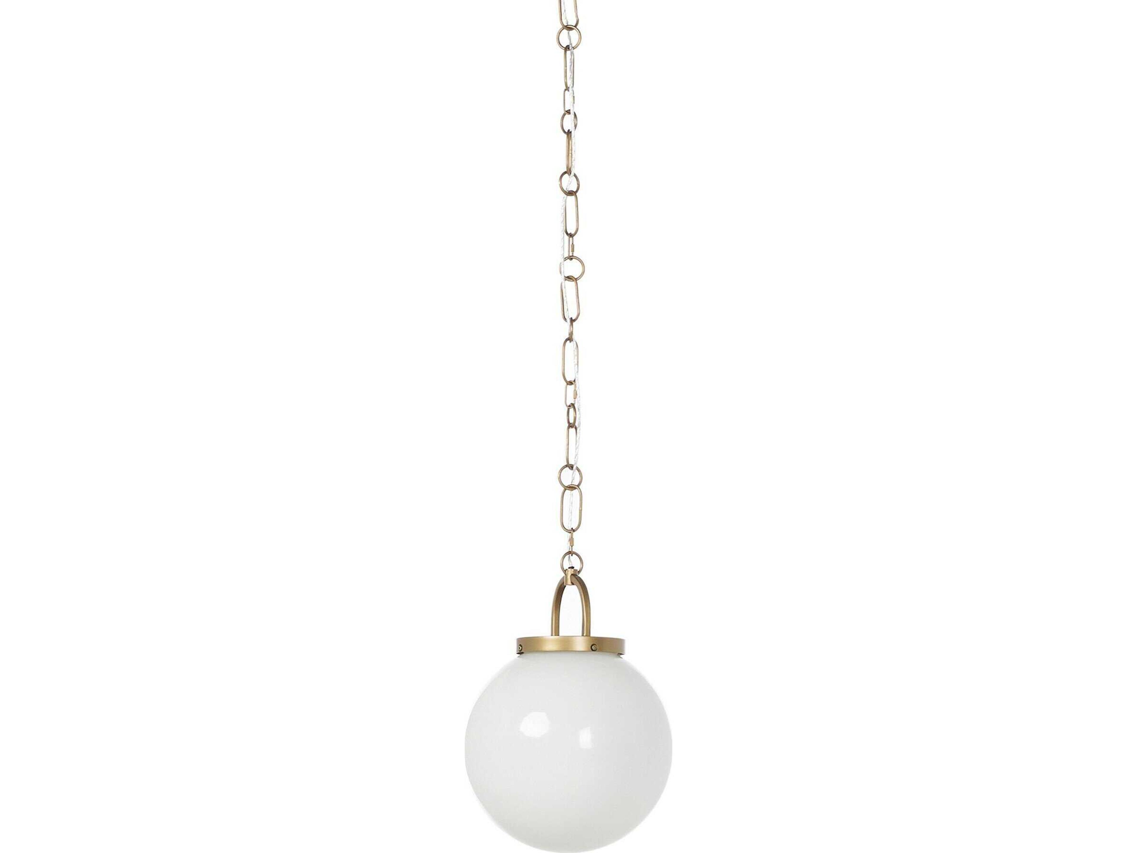Four Hands Evelie White Globe Pendant