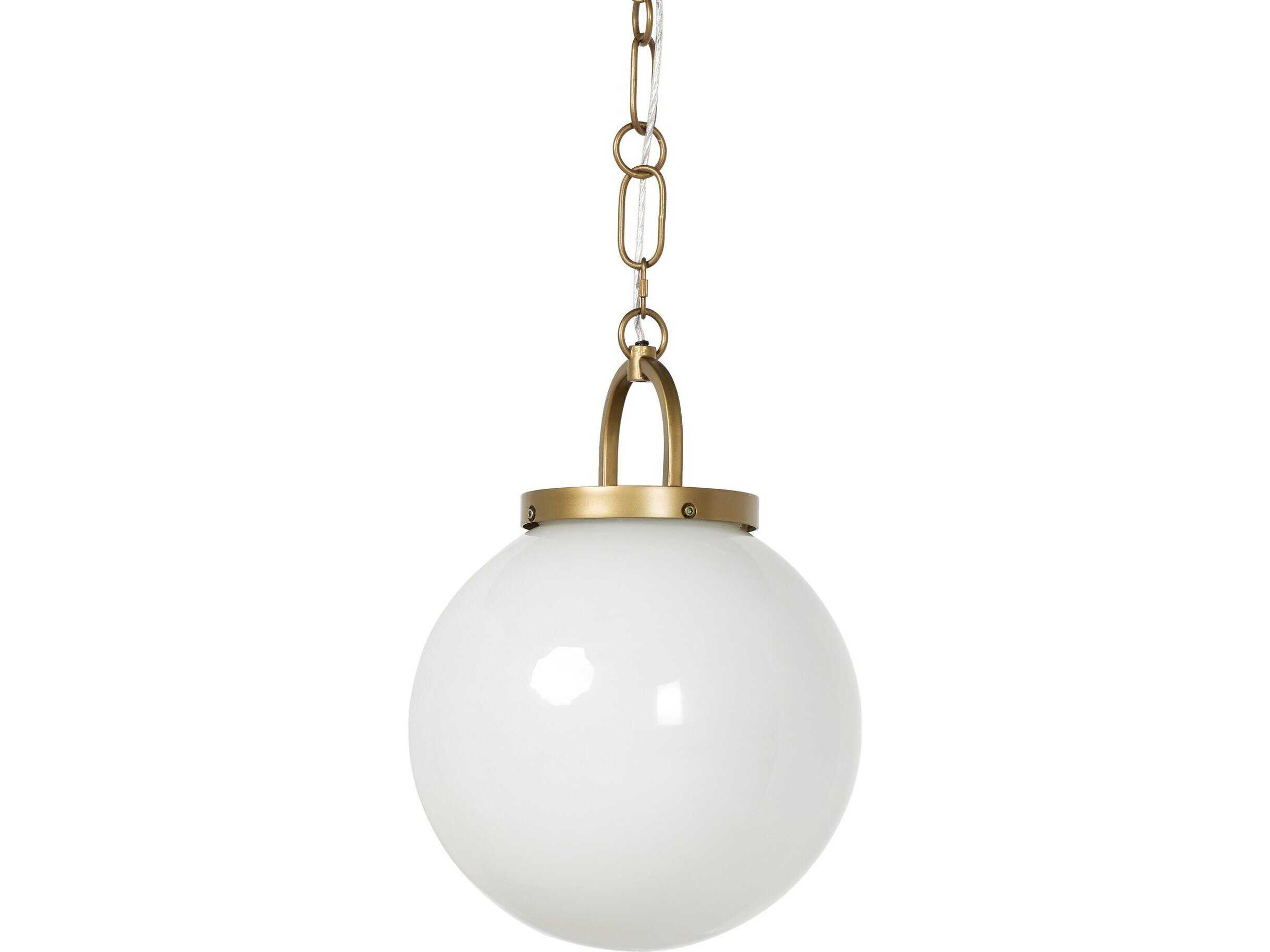 Four Hands Evelie White Globe Pendant