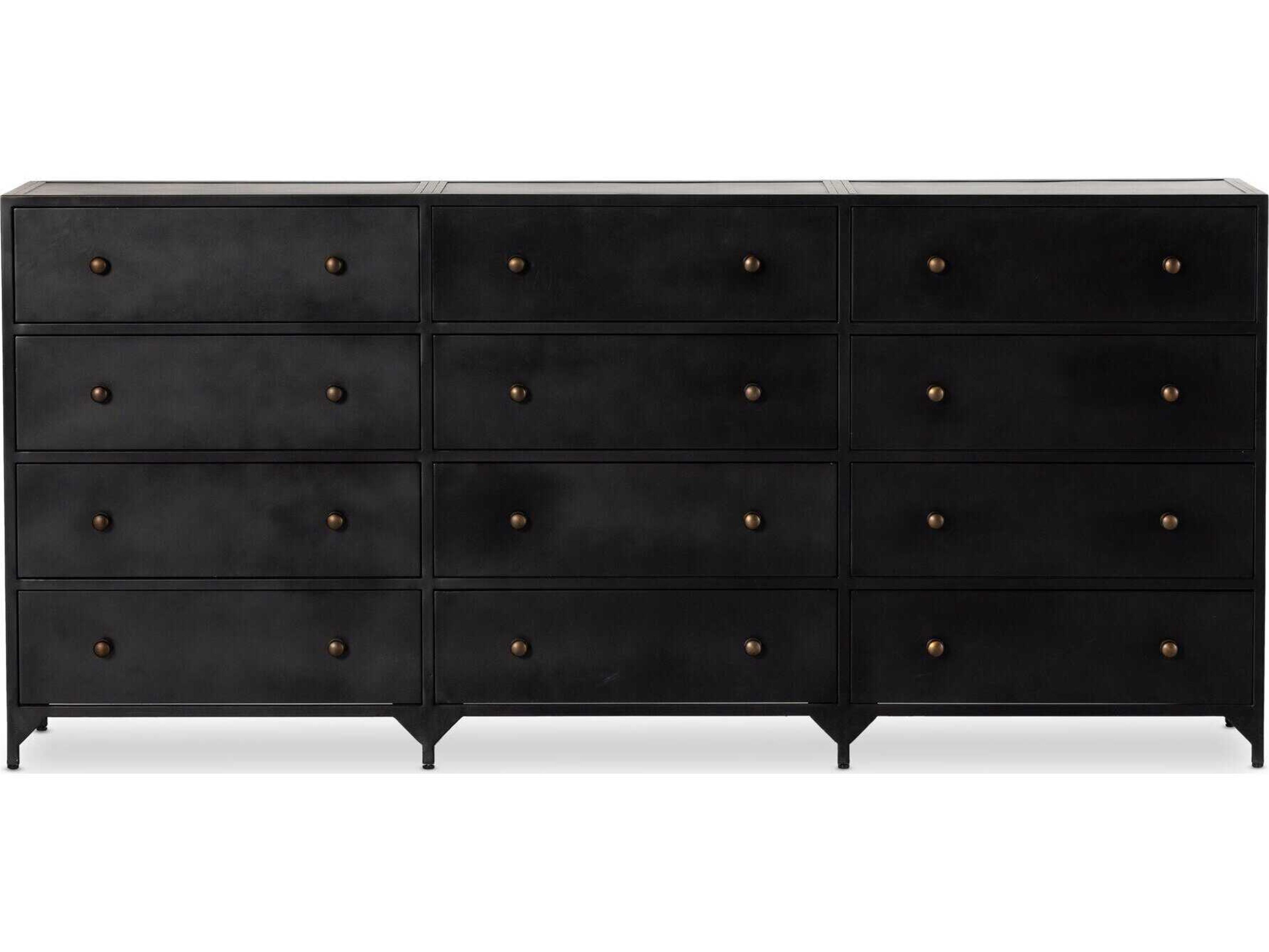 Four Hands Belmont  Black  12 Drawer Dresser