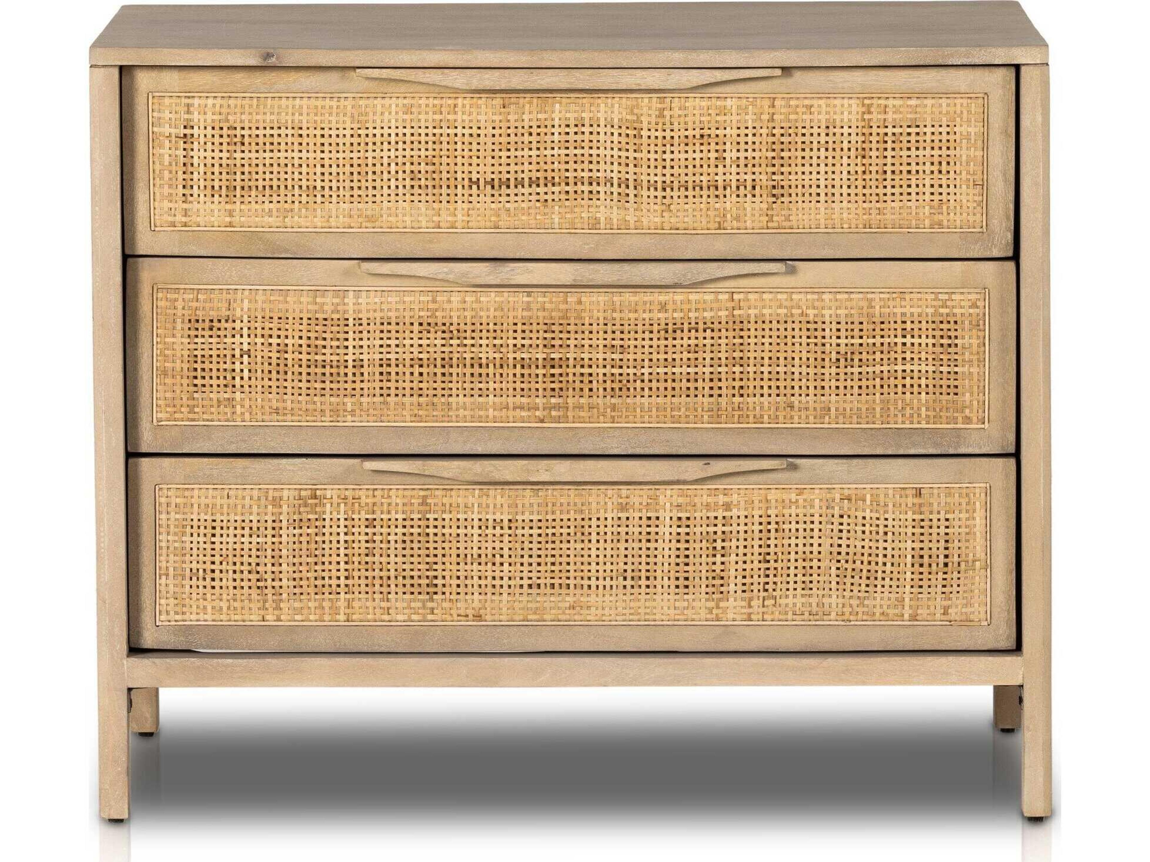 Four Hands Prescott Sydney 3-Drawers Mango Wood Nightstand