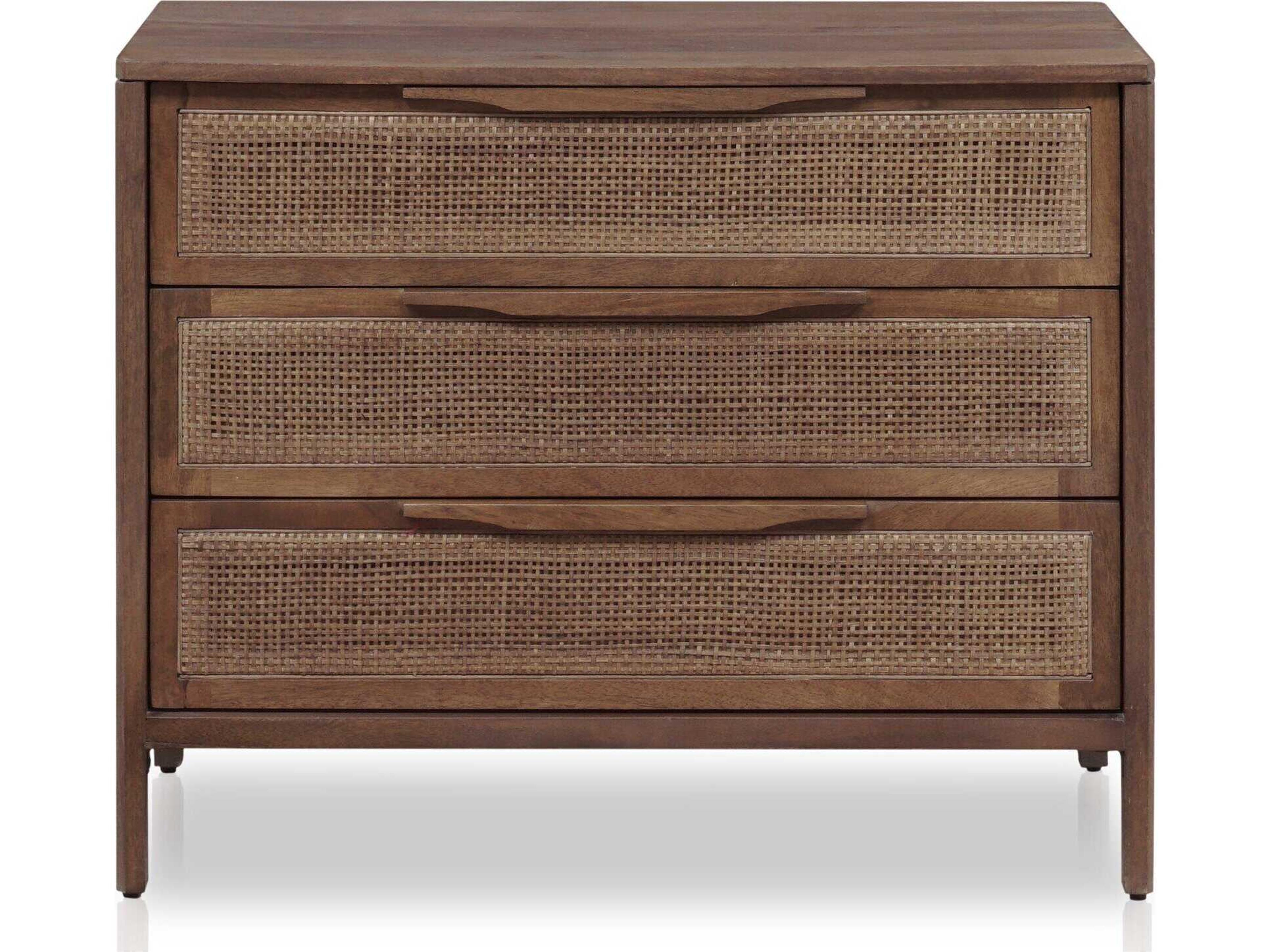 Four Hands Prescott Sydney 3-Drawers Mango Wood Nightstand