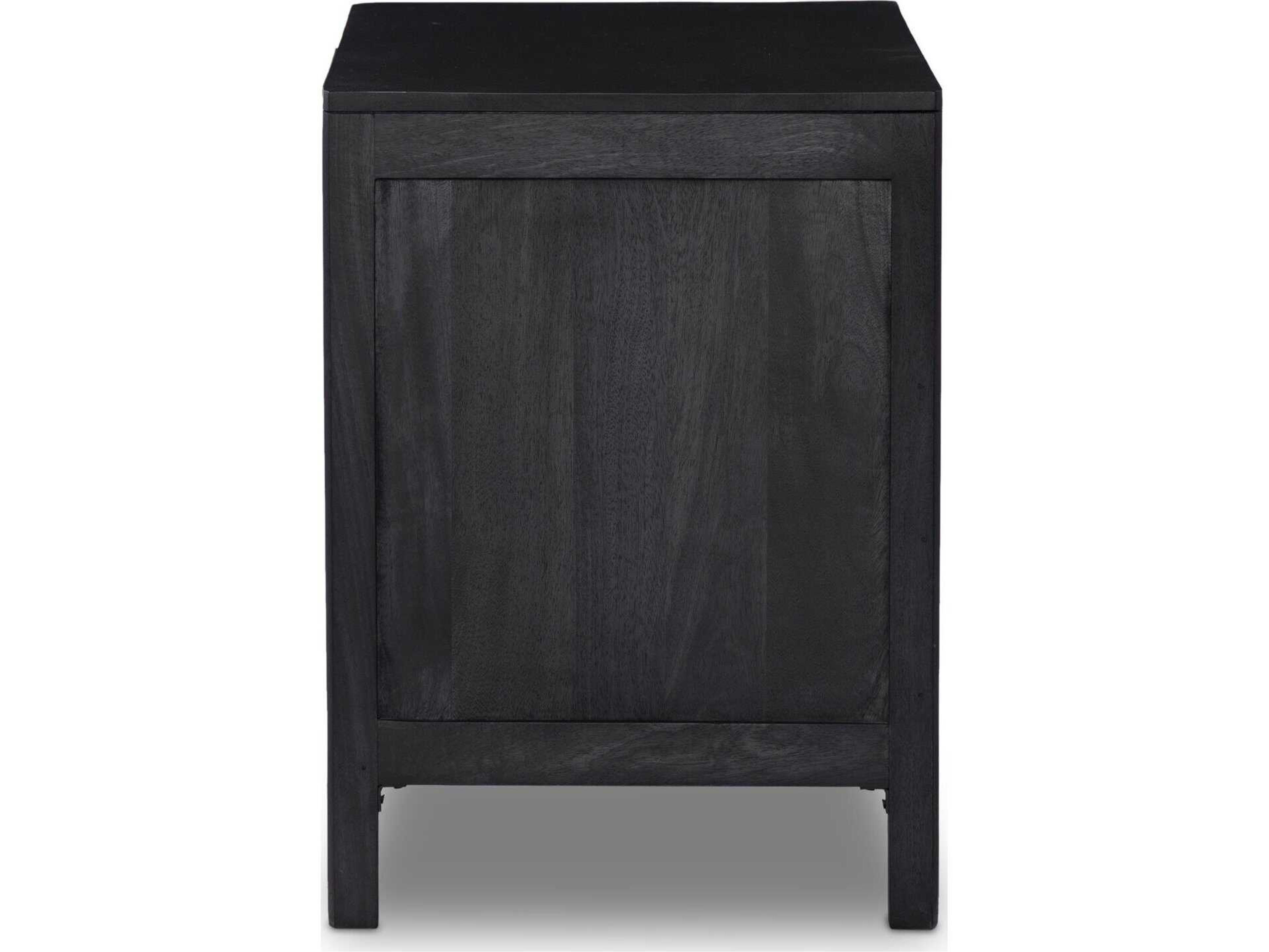 Four Hands Prescott Sydney Black Wash Mango Wood Large Nightstand