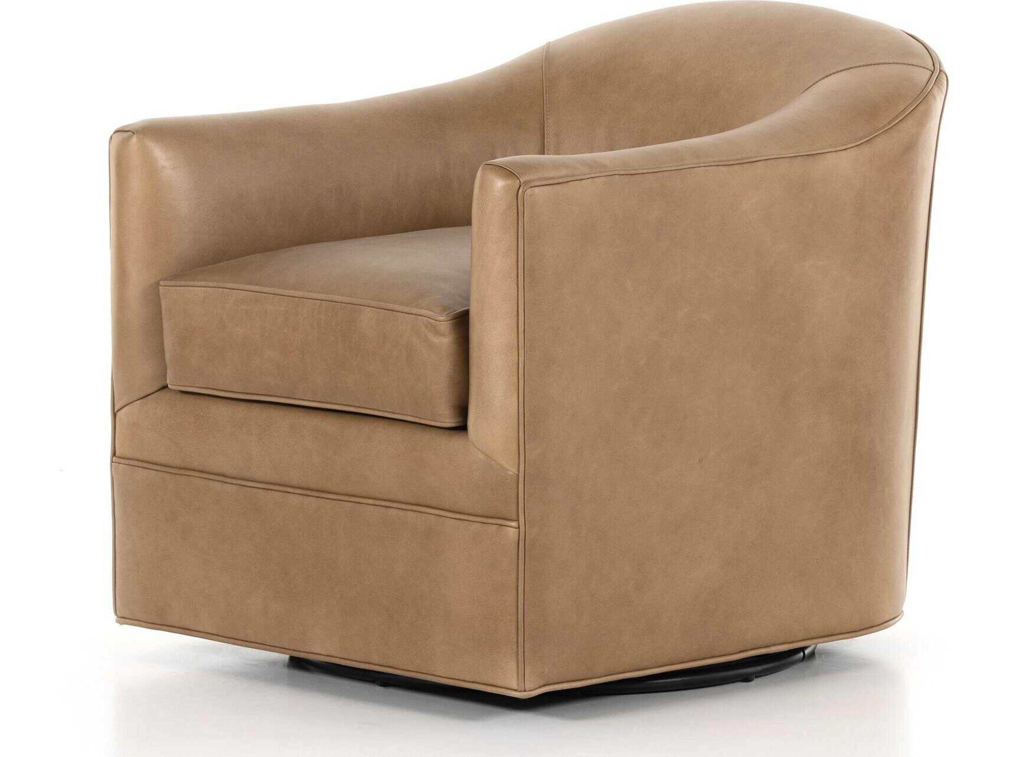 Highland Quinton Brown Leather Accent Chair