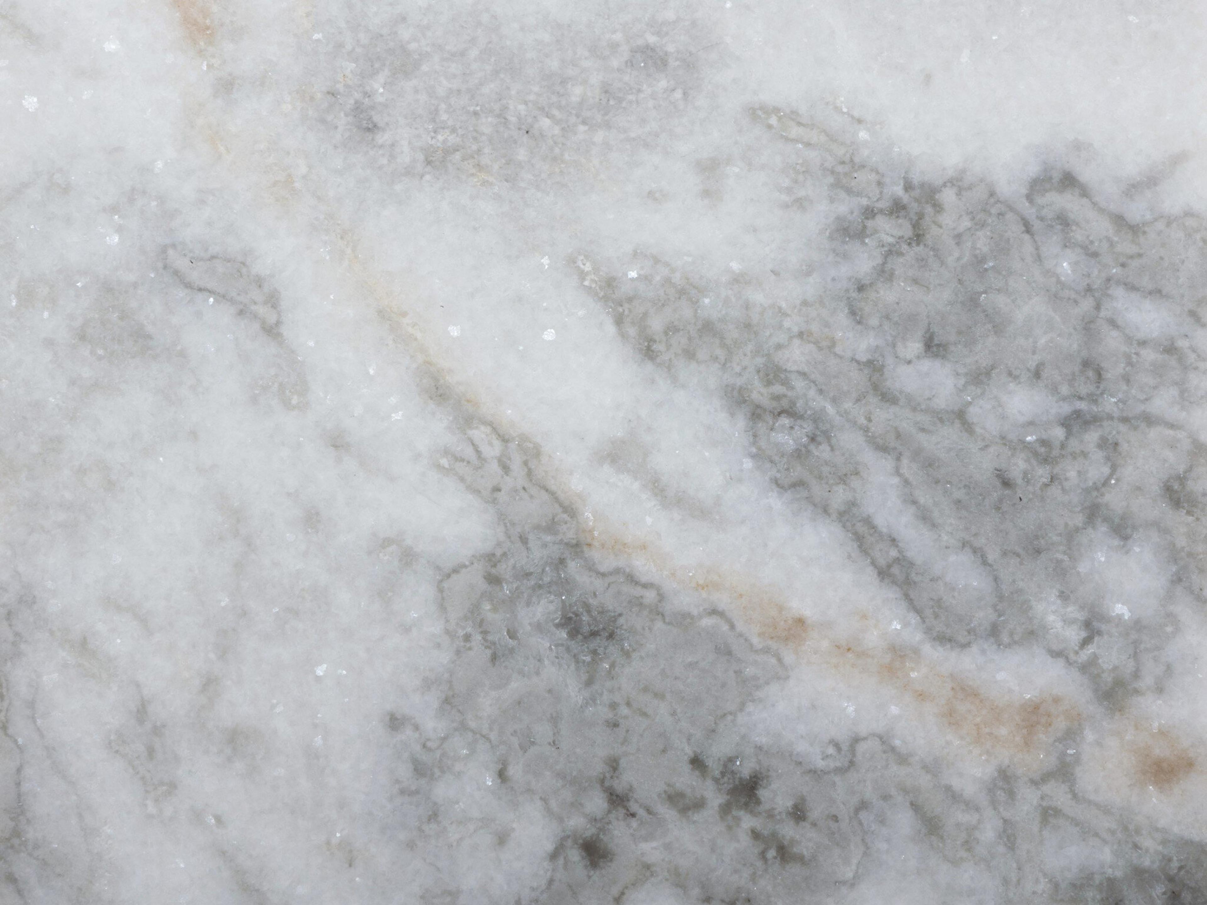 Four Hands Rockwell Square White And Grey Speckled Marble End Table