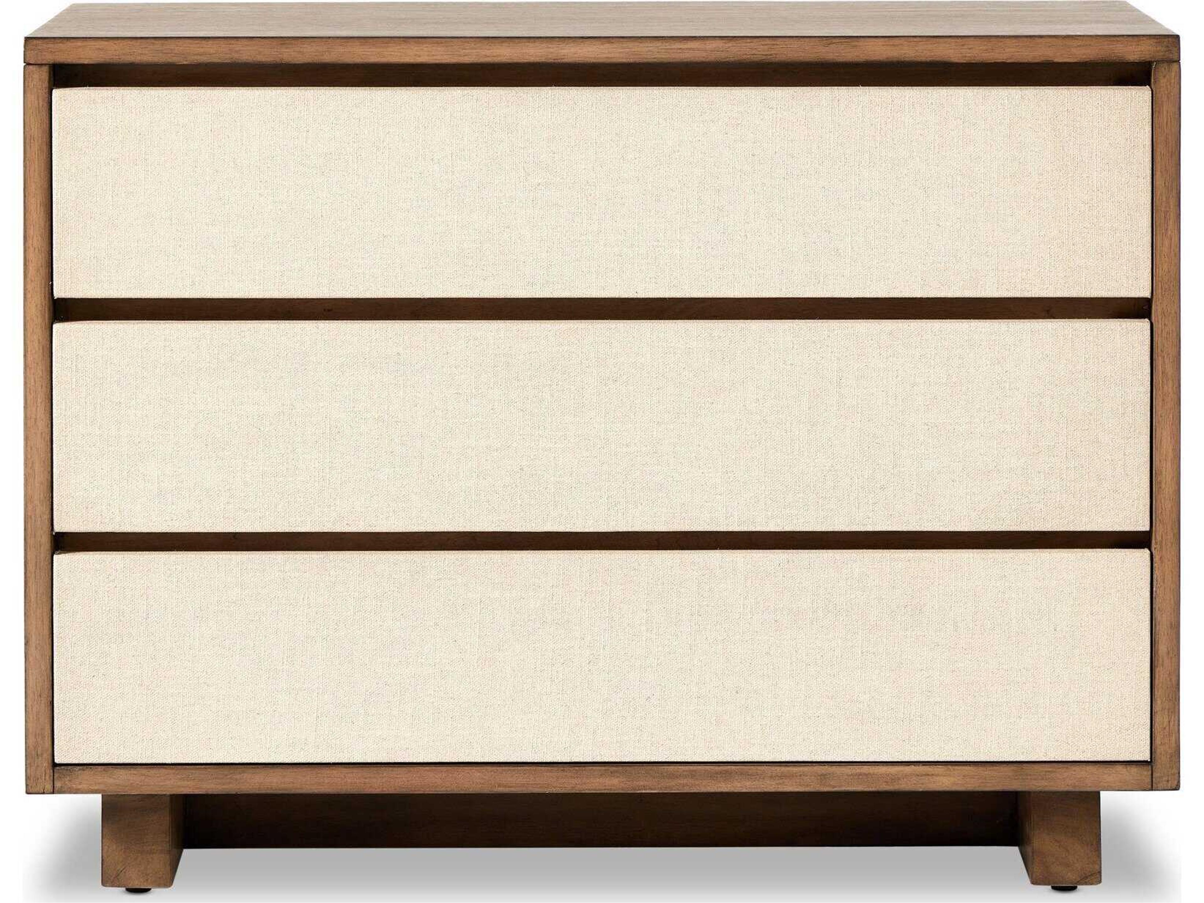 Four Hands Callahan Grove 3-Drawers Brown Mahogany Wood Nightstand