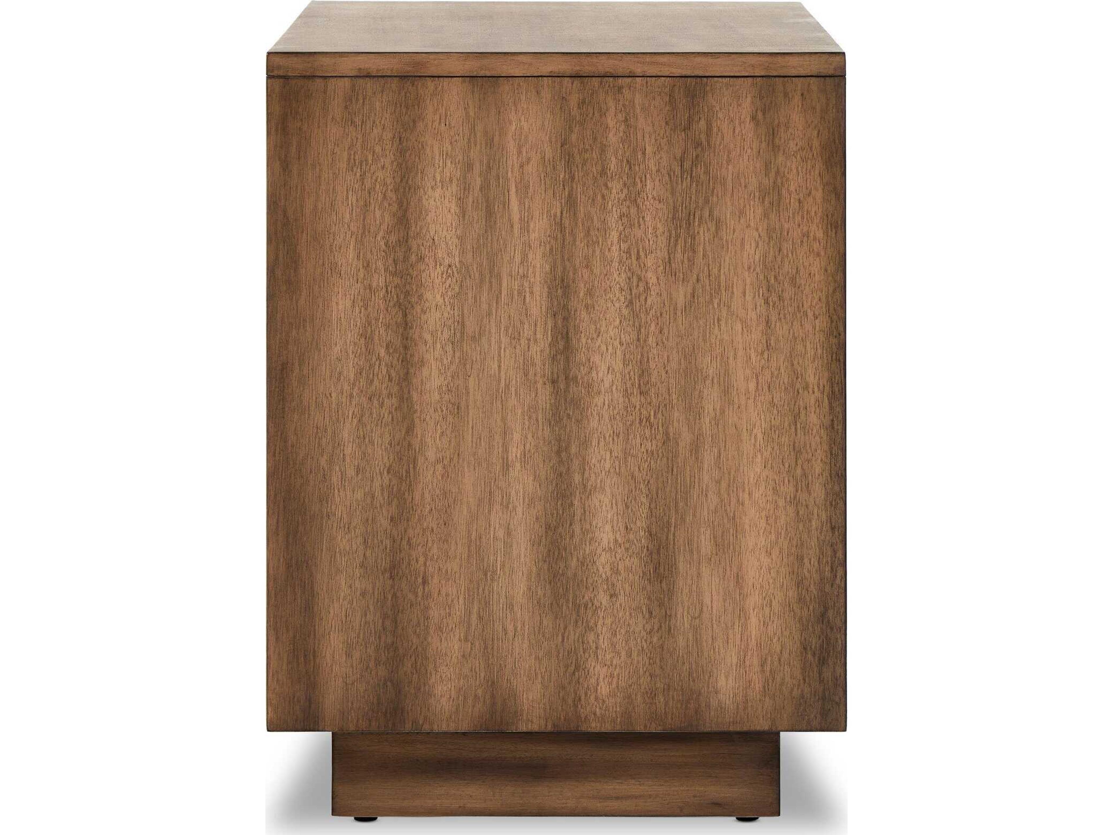 Four Hands Callahan Grove 3-Drawers Brown Mahogany Wood Nightstand