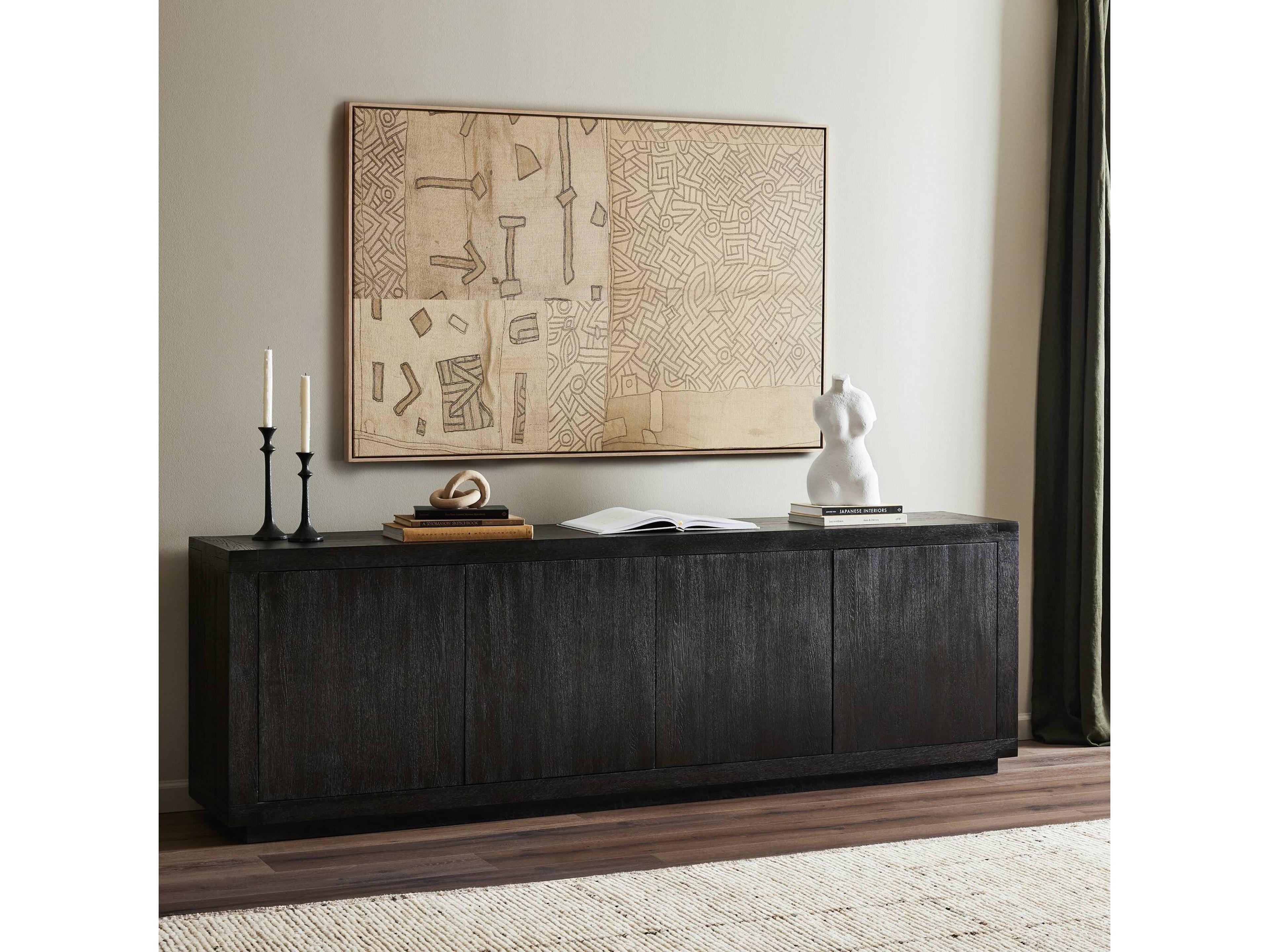 Four Hands Bennett Warby Worn Black Oak Sideboard