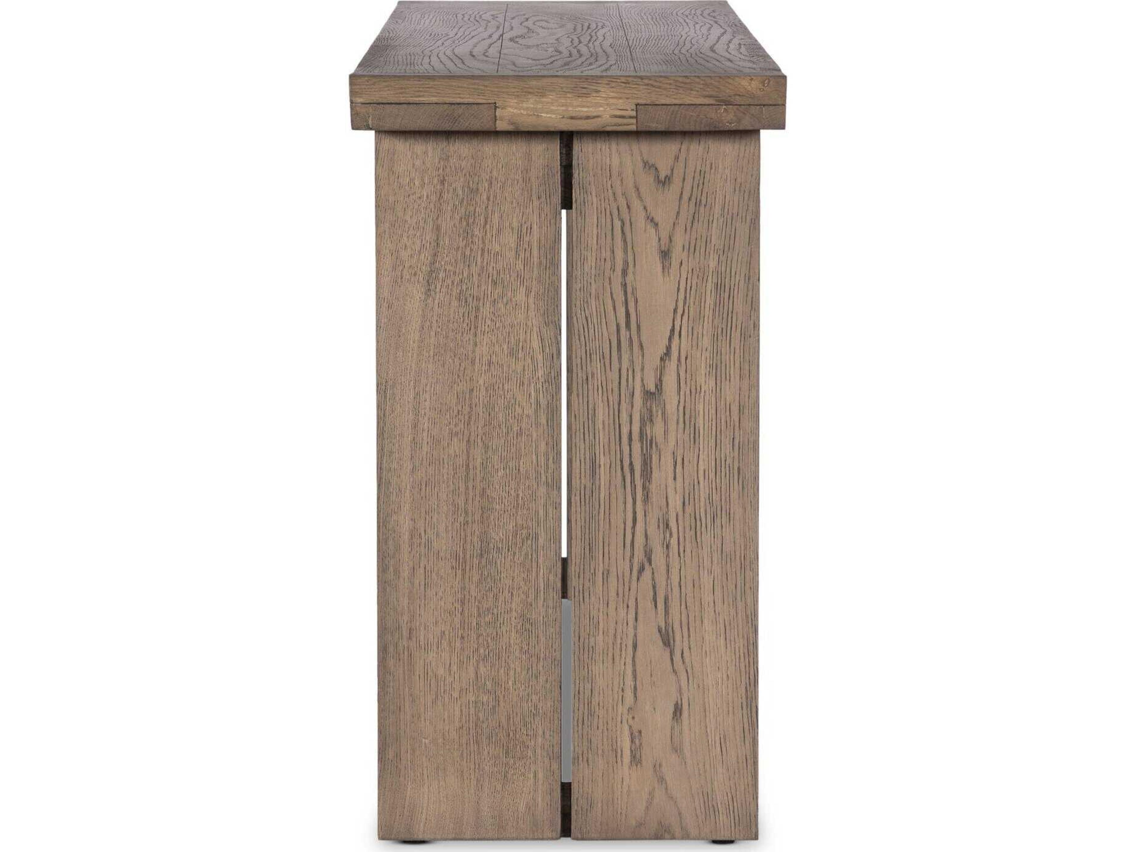 Four Hands Bennett Warby Worn Oak Veneer Console Table