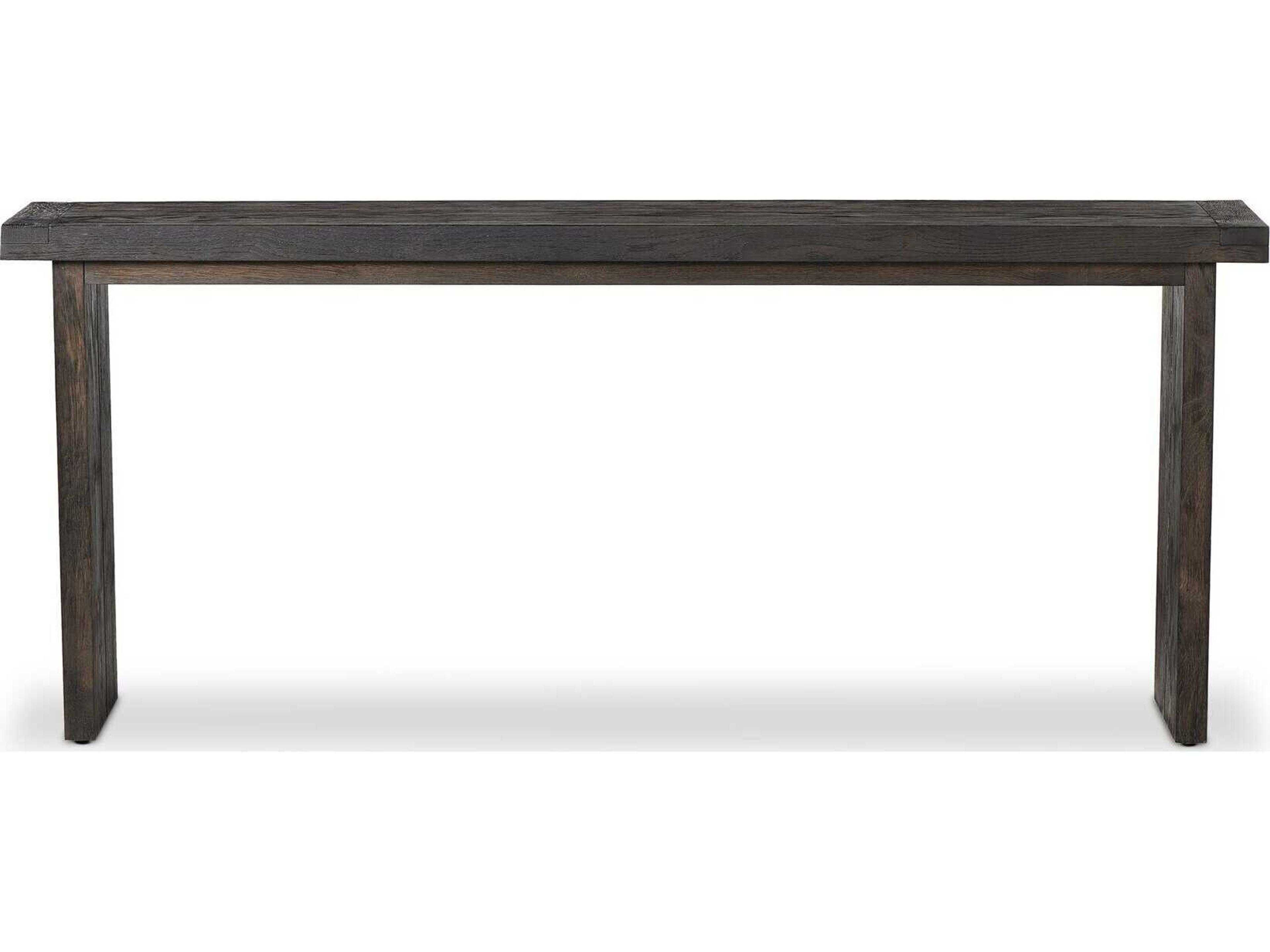 Four Hands Bennett Warby Worn Black Veneer Console Table