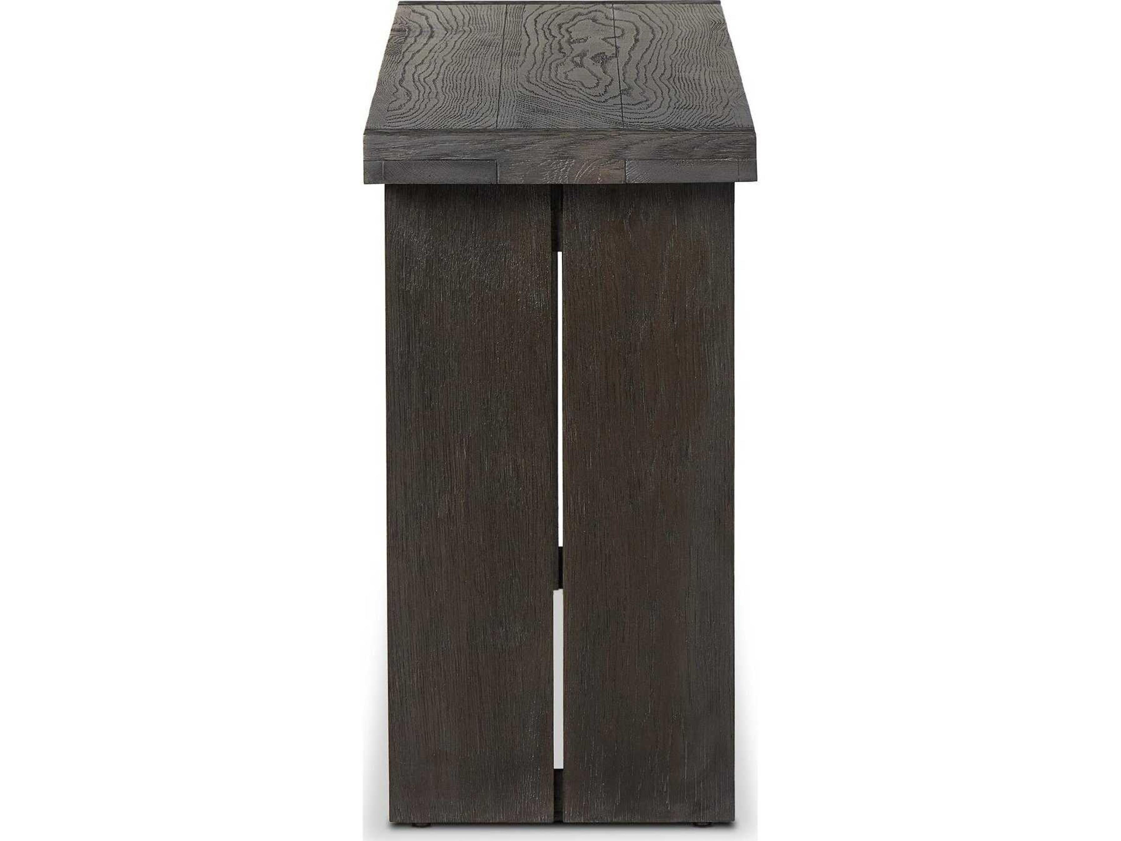 Four Hands Bennett Warby Worn Black Veneer Console Table