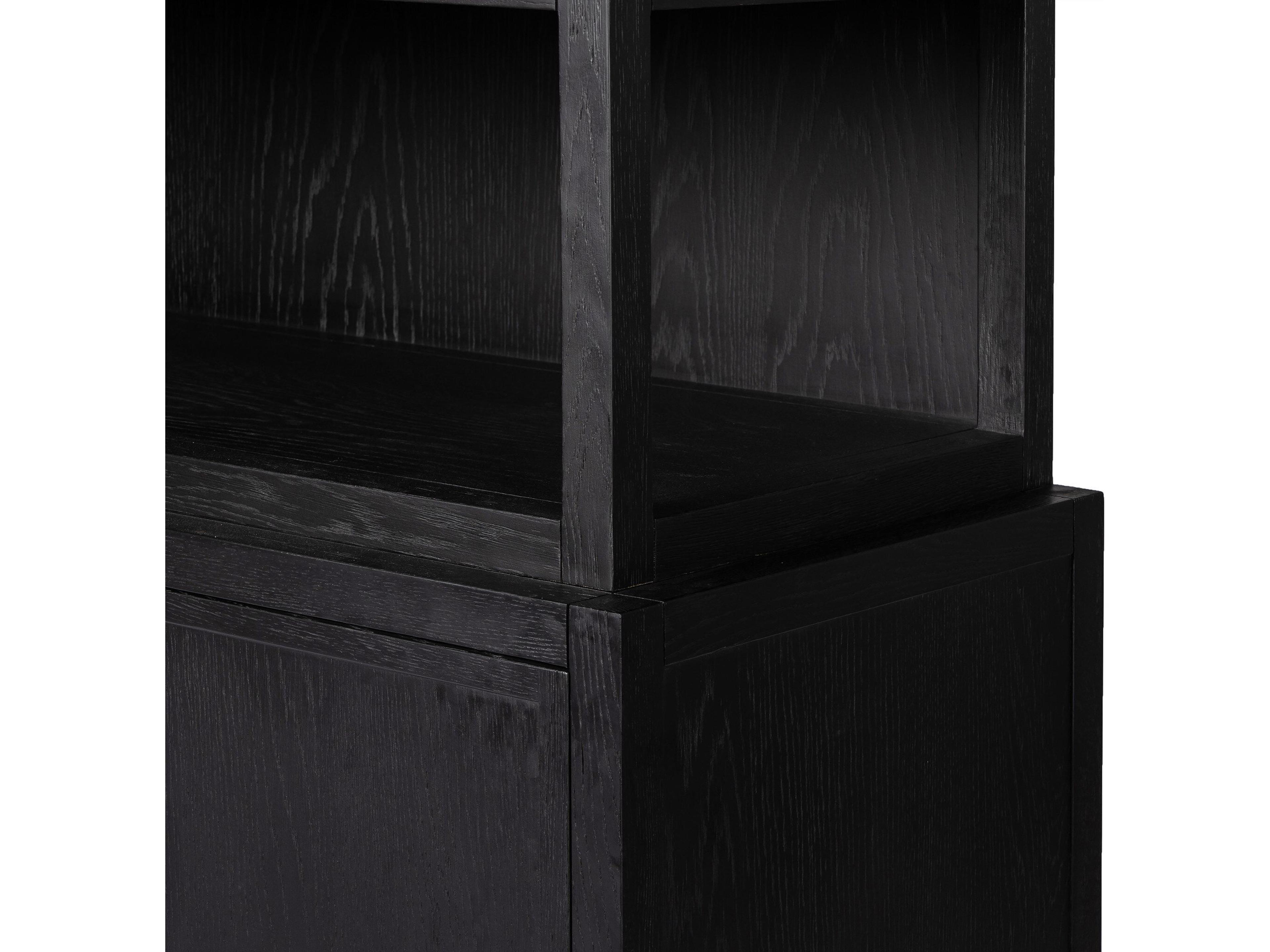 Four Hands Westgate Hopkins Brushed Ebony Oak Bookcase