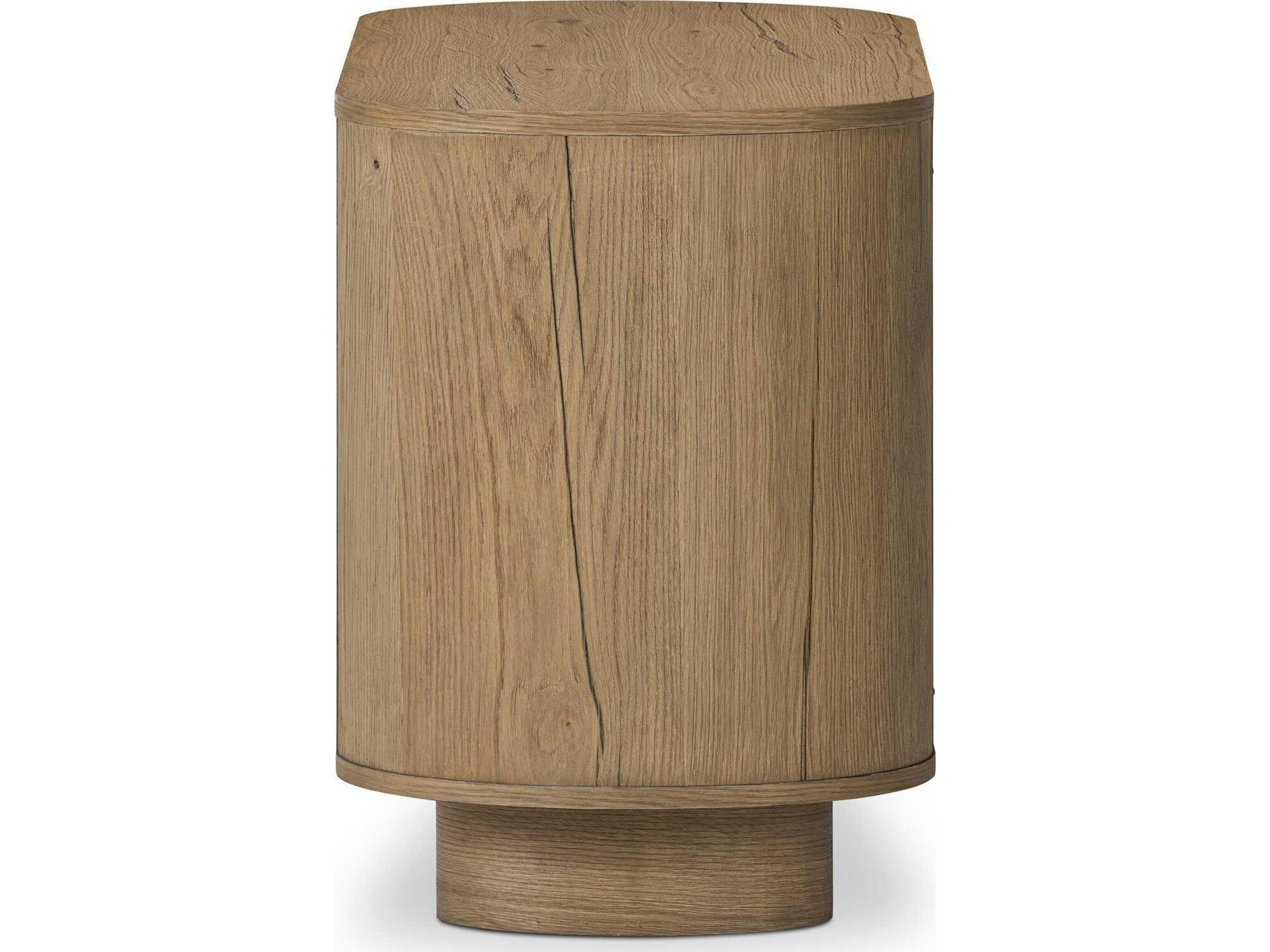 Four Hands Haiden Paden Worn Oak Veneer Oak Wood Nightstand