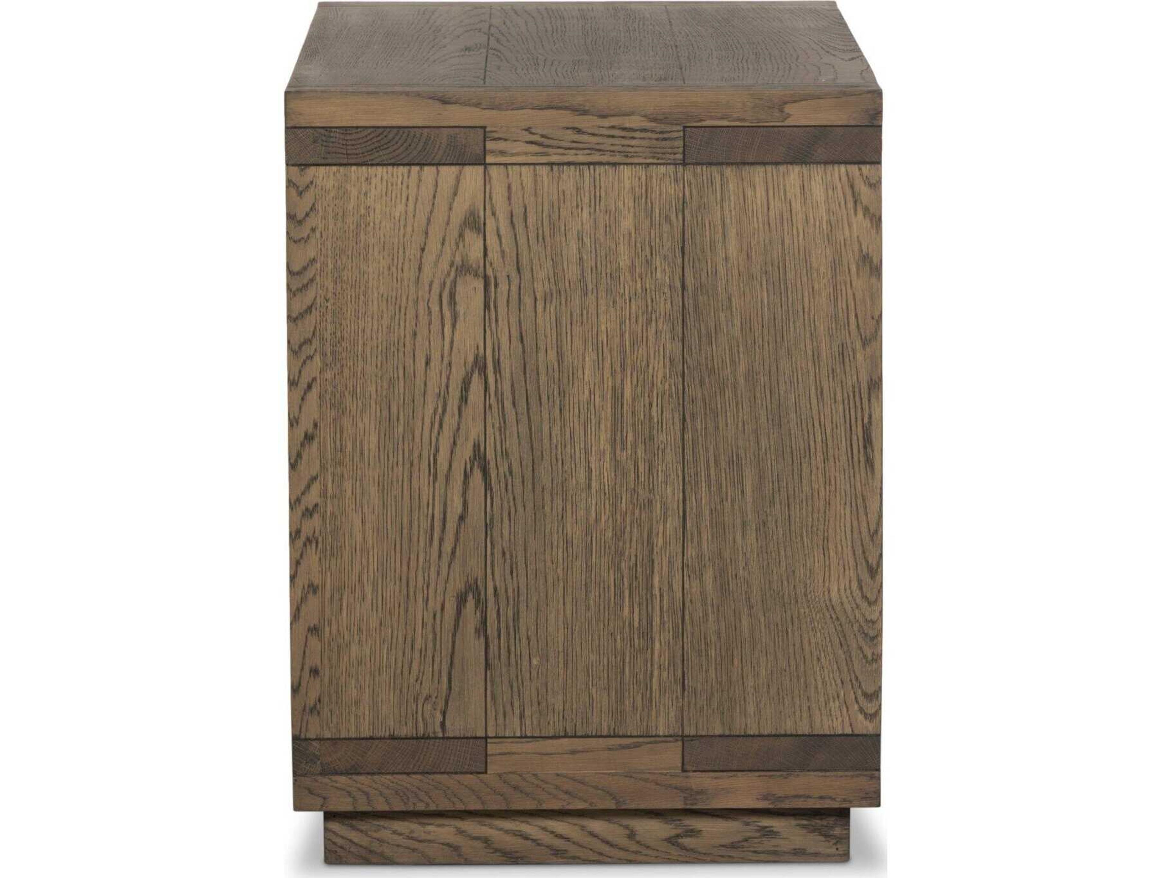 Four Hands Bennett 1-Drawer Brown Oak Wood Nightstand