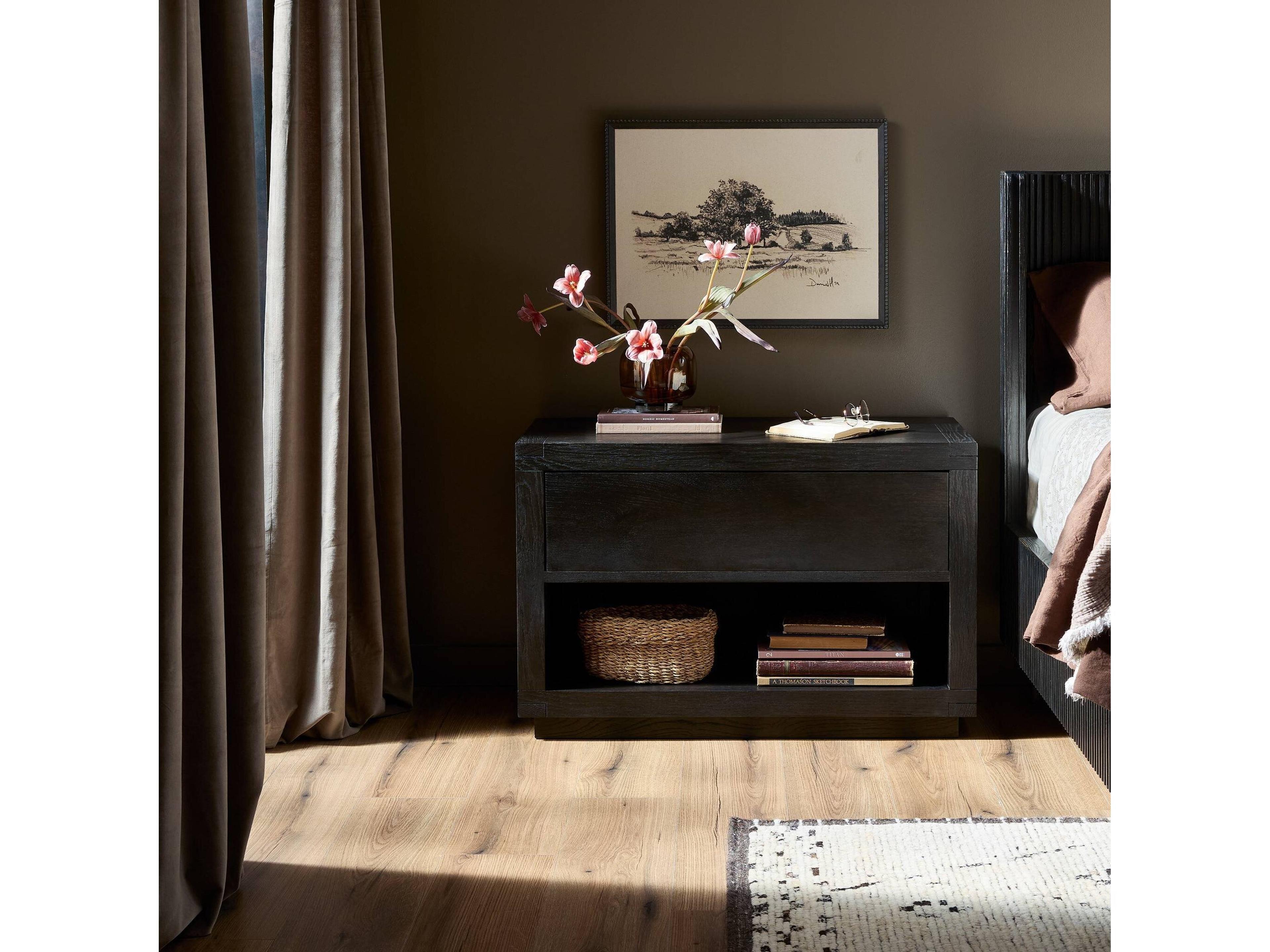 Four Hands Bennett 1-Drawer Oak Wood Nightstand