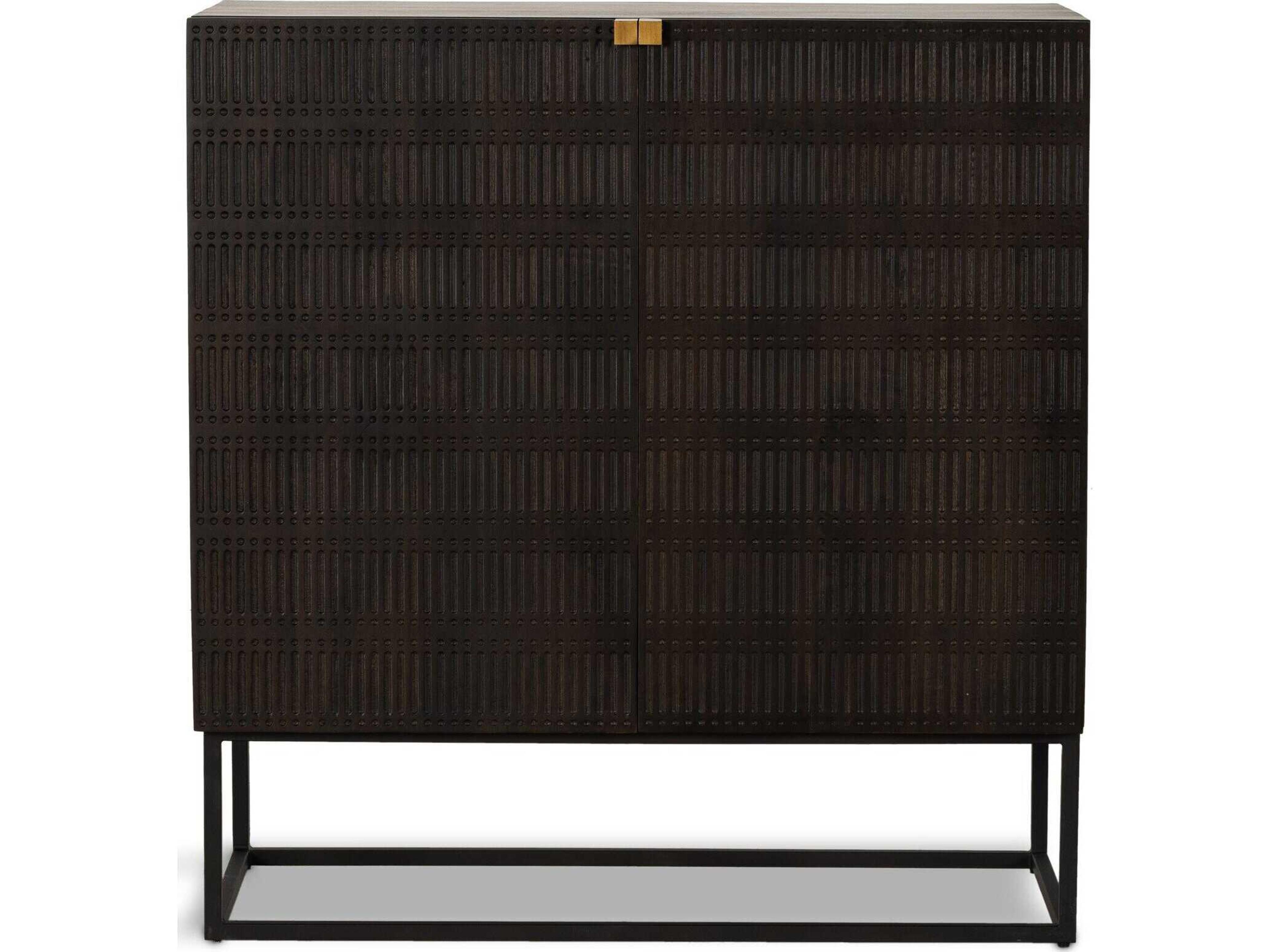 Four Hands Aiden Kelby Gunmetal Bar Cabinet