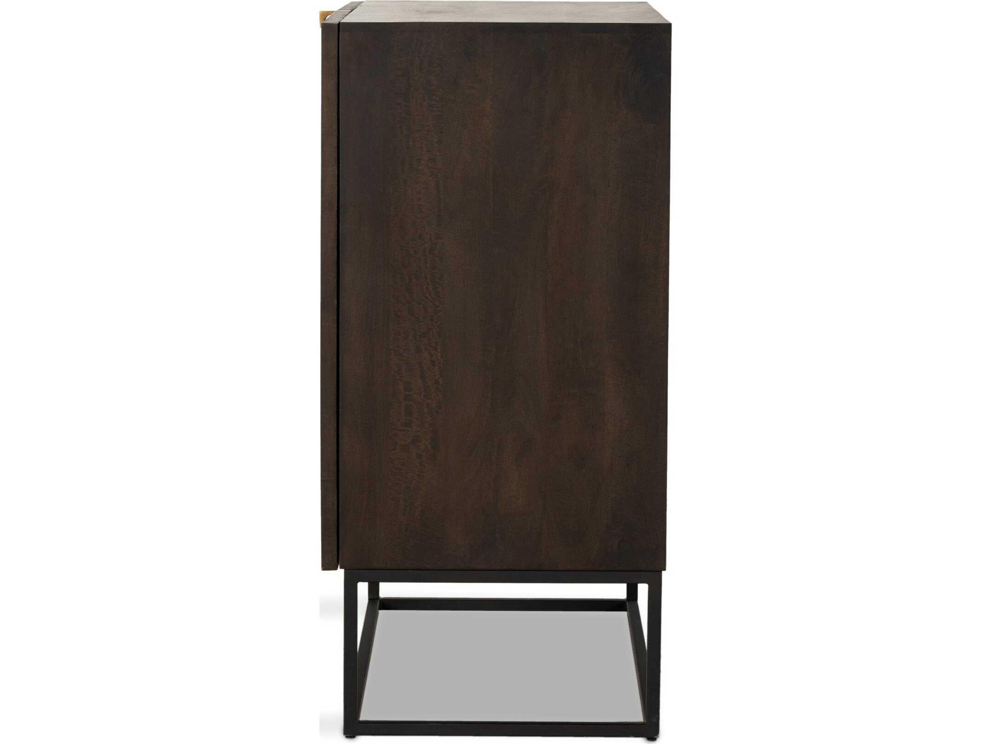 Four Hands Aiden Kelby Gunmetal Bar Cabinet