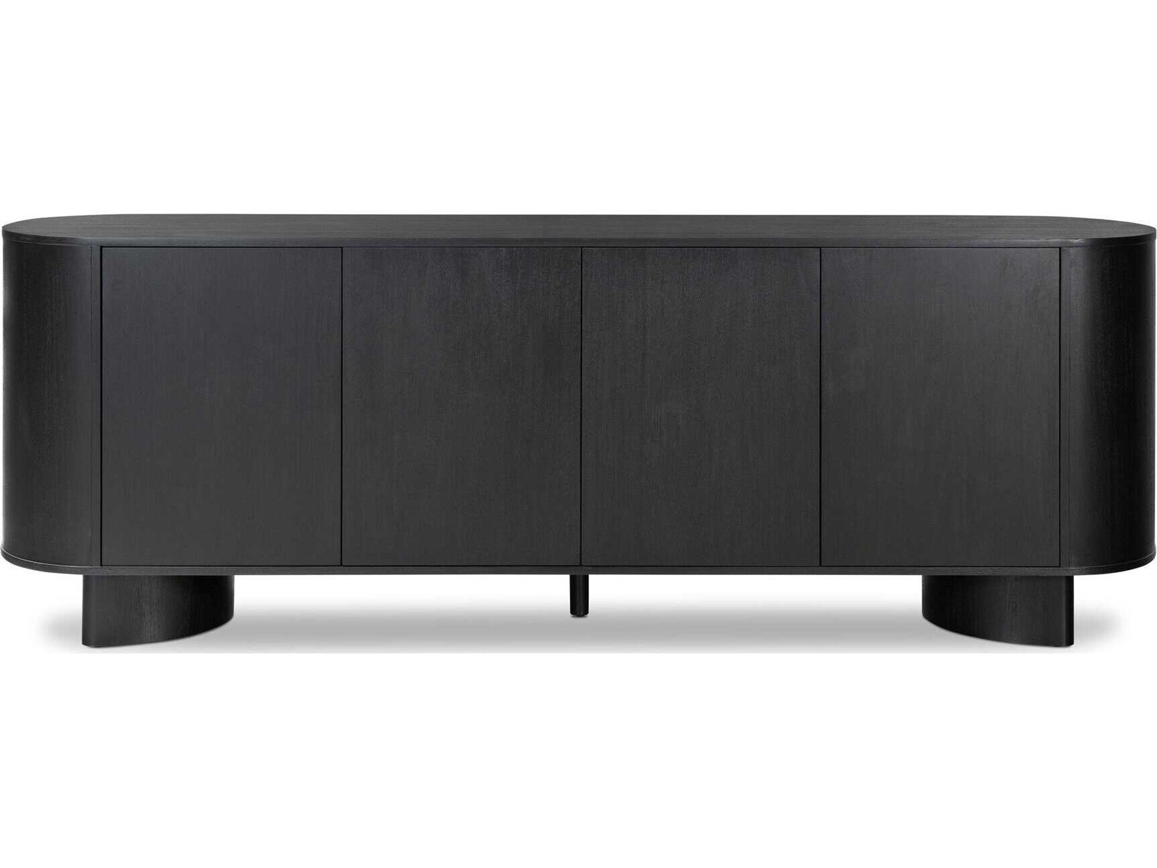 Four Hands Haiden Paden 94" Acacia Wood Aged Black Solid Sideboard