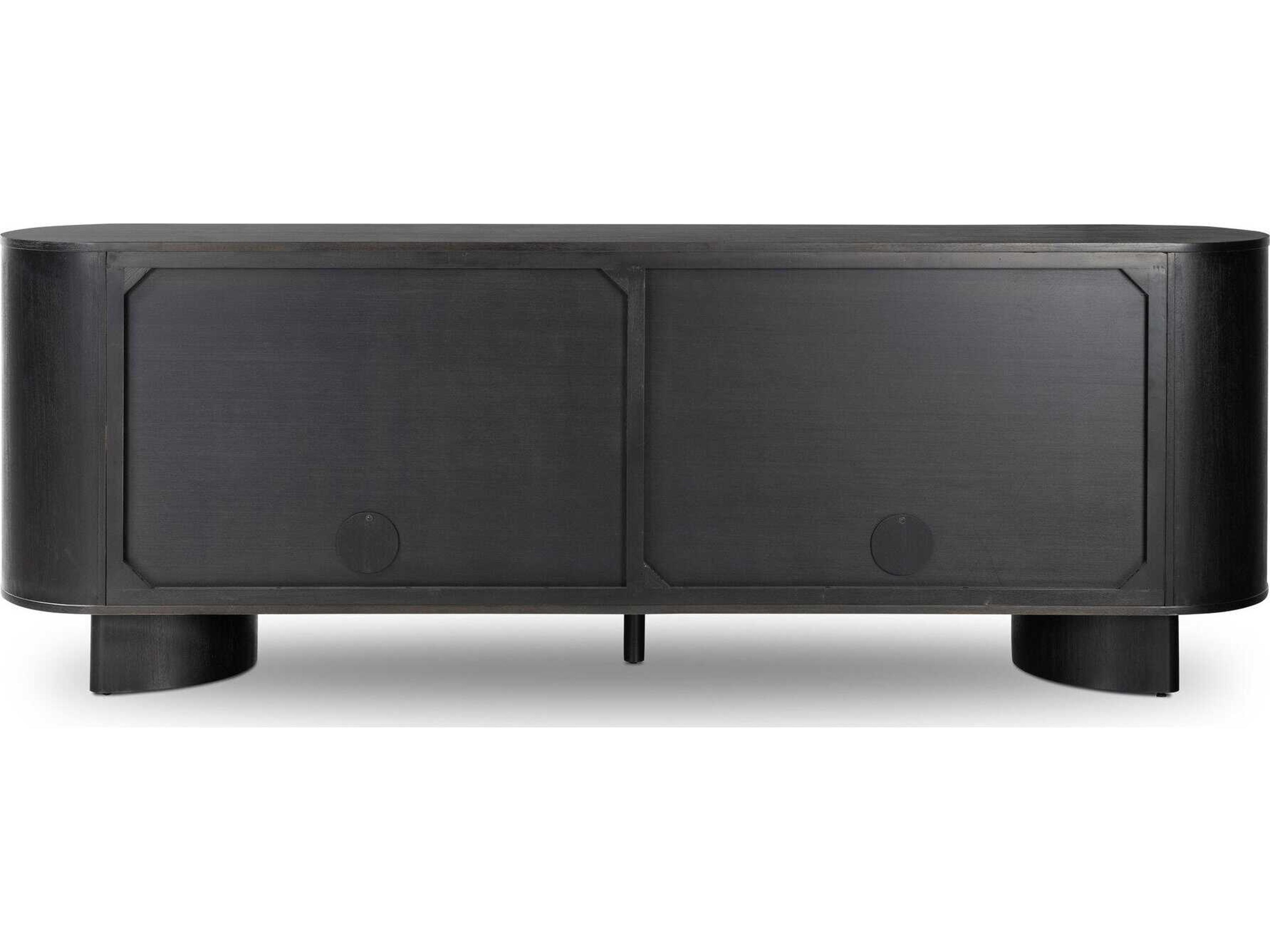 Four Hands Haiden Paden 94" Acacia Wood Aged Black Solid Sideboard