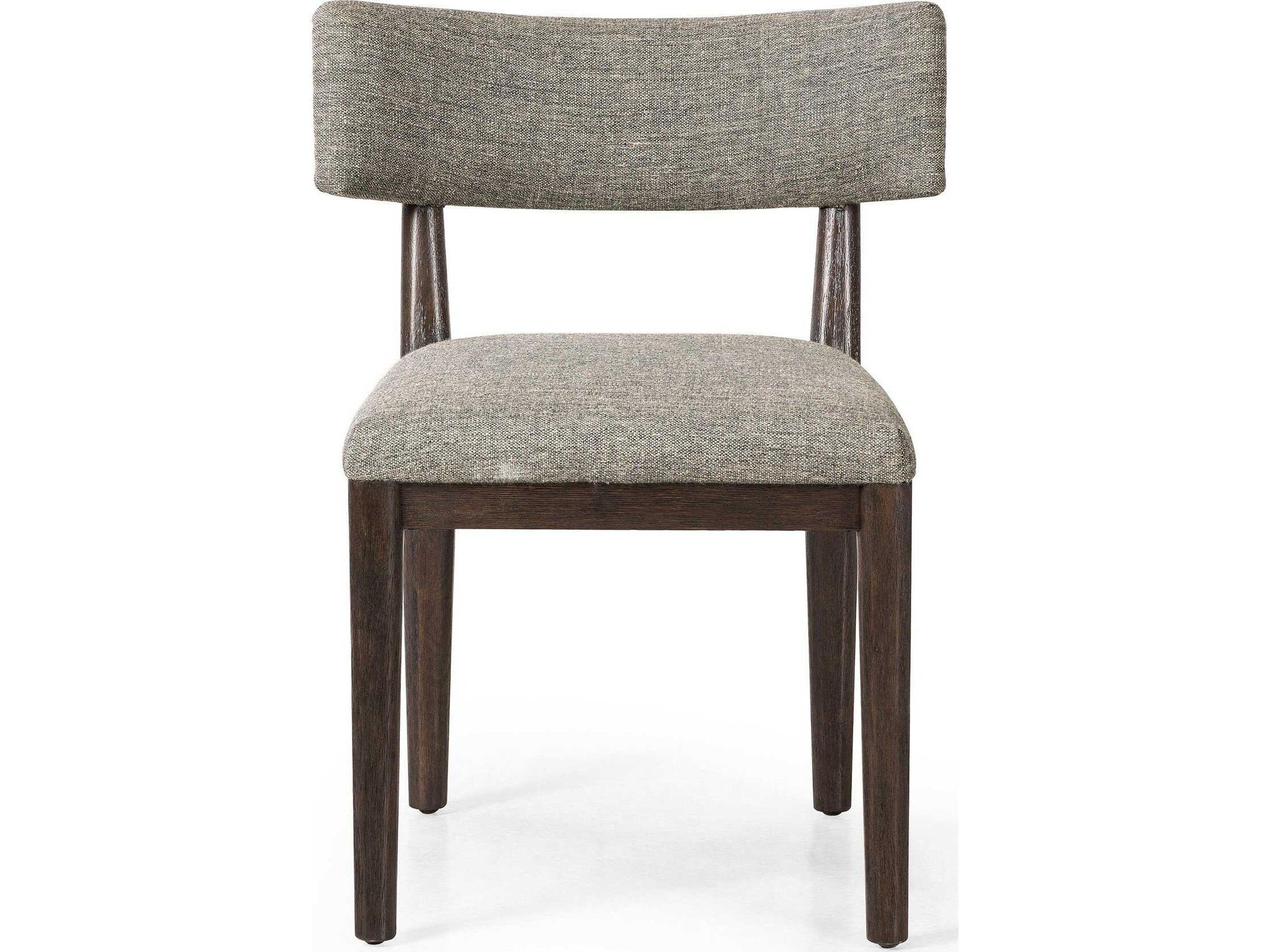 Four Hands Caswell Cardell Parrawood Gray Upholstered Side Dining Chair