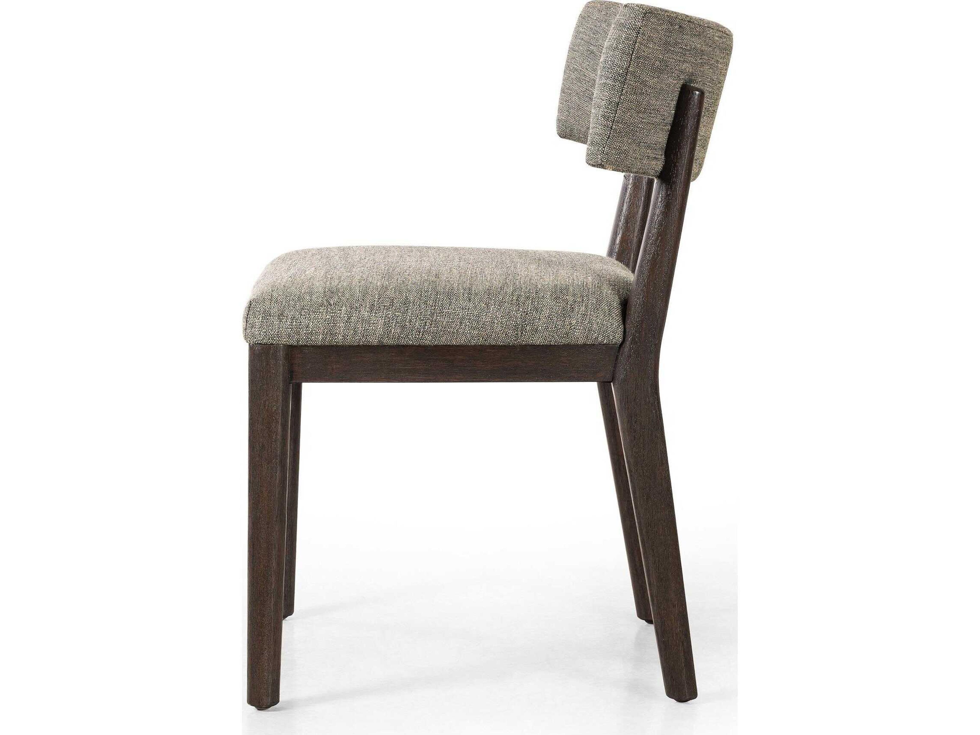 Four Hands Caswell Cardell Parrawood Gray Upholstered Side Dining Chair