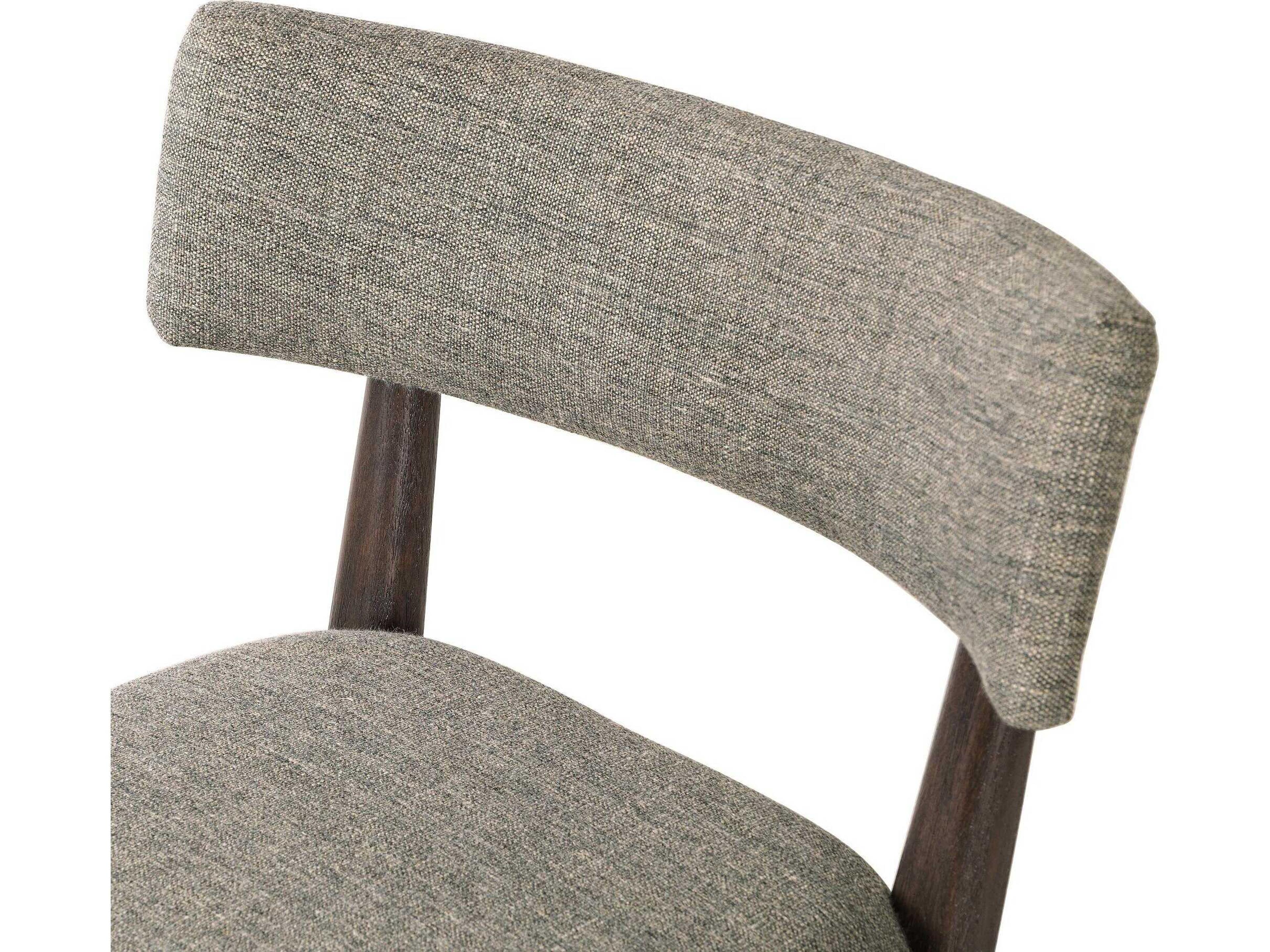 Four Hands Caswell Cardell Parrawood Gray Upholstered Side Dining Chair
