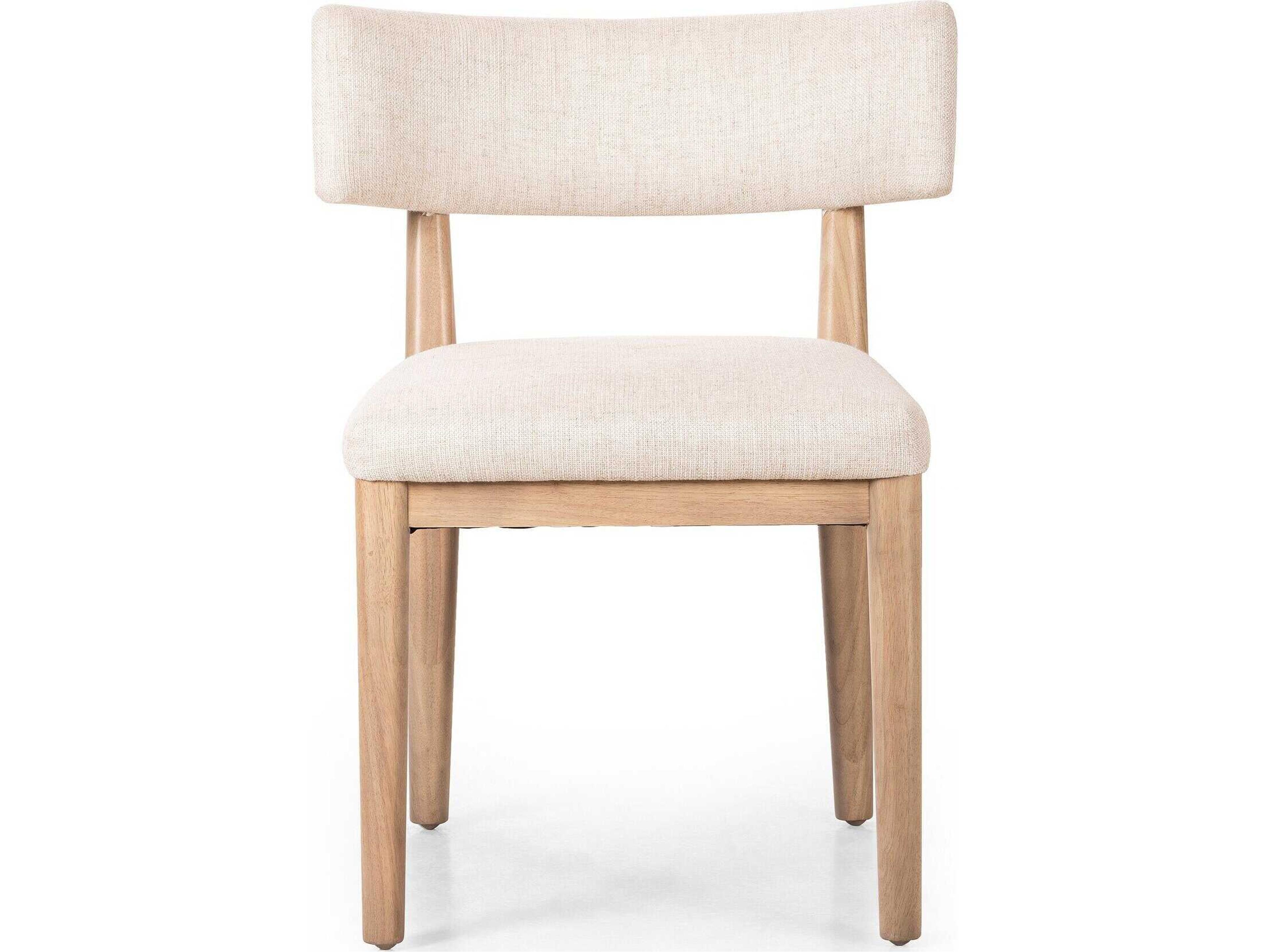 Four Hands Caswell Cardell Parrawood Beige Upholstered Side Dining Chair