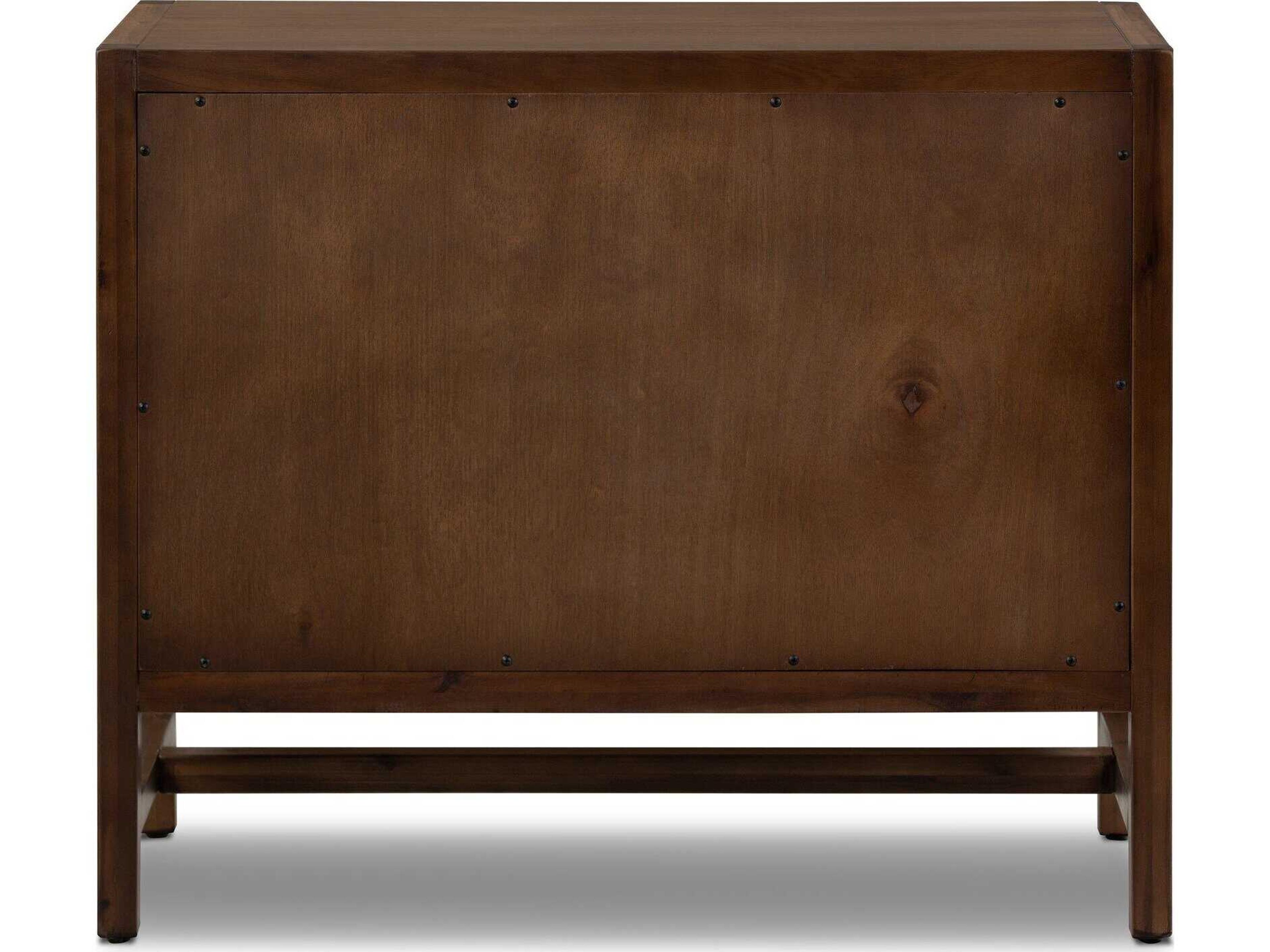 Luxecor Globetrotter Sullivan 3-Drawers Brown Acacia Wood Nightstand