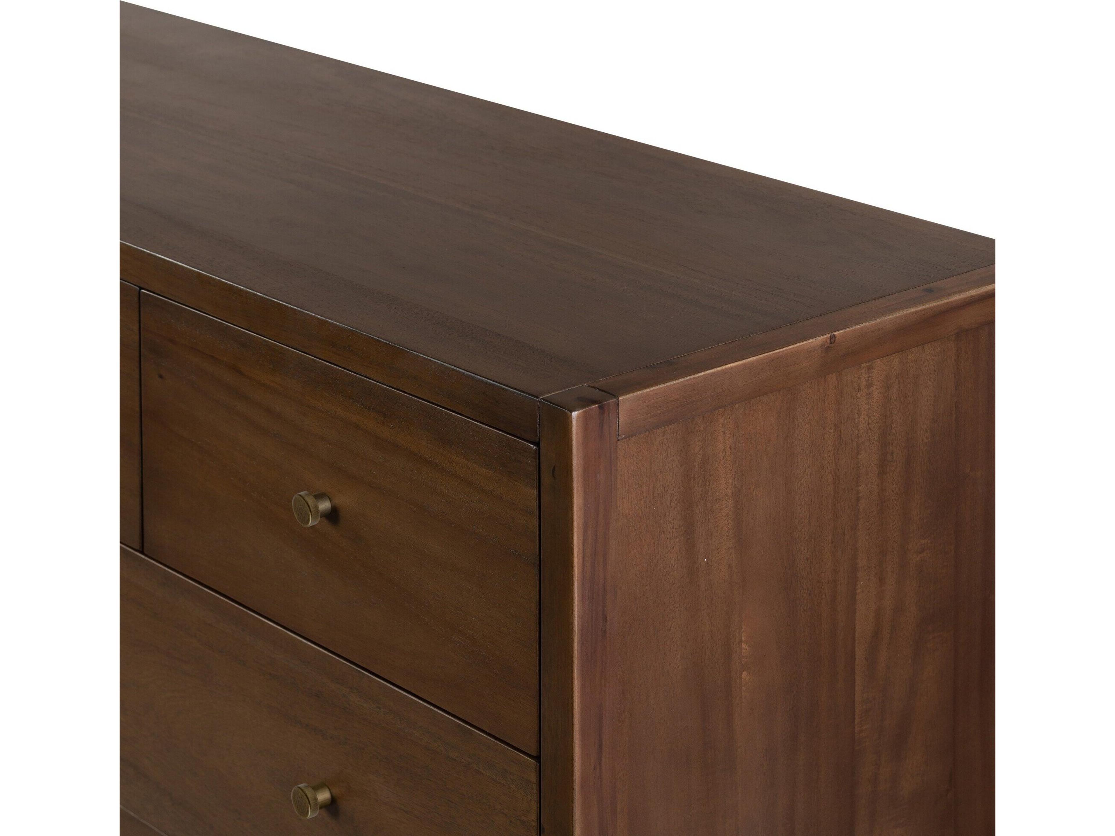 Four Hands Patten Sullivan 10-Drawers Brown Acacia Wood Double Dresser