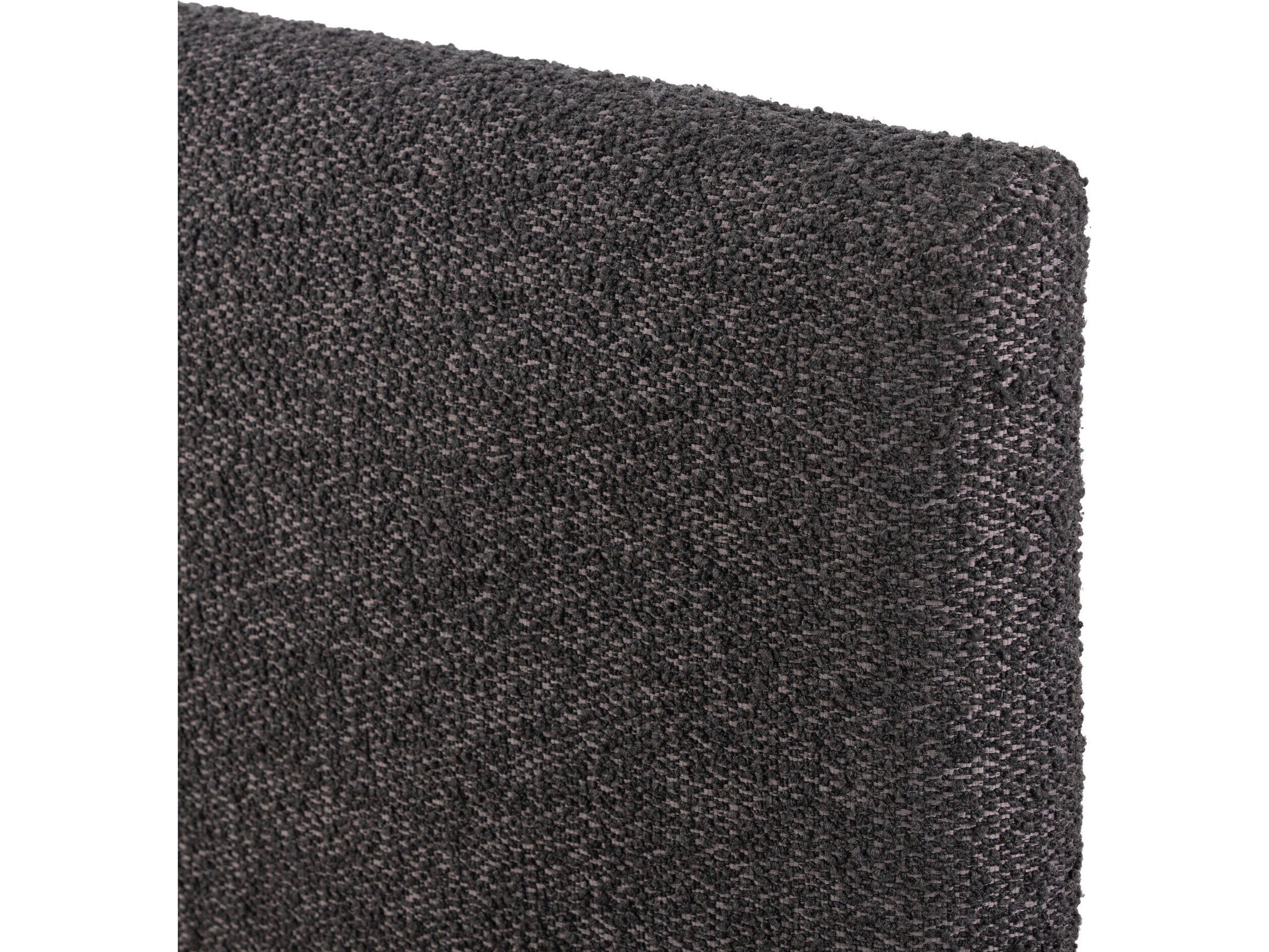 Four Hands Easton Quincy Lisbon Charcoal Black Parrawood Upholstered King Platform Bed