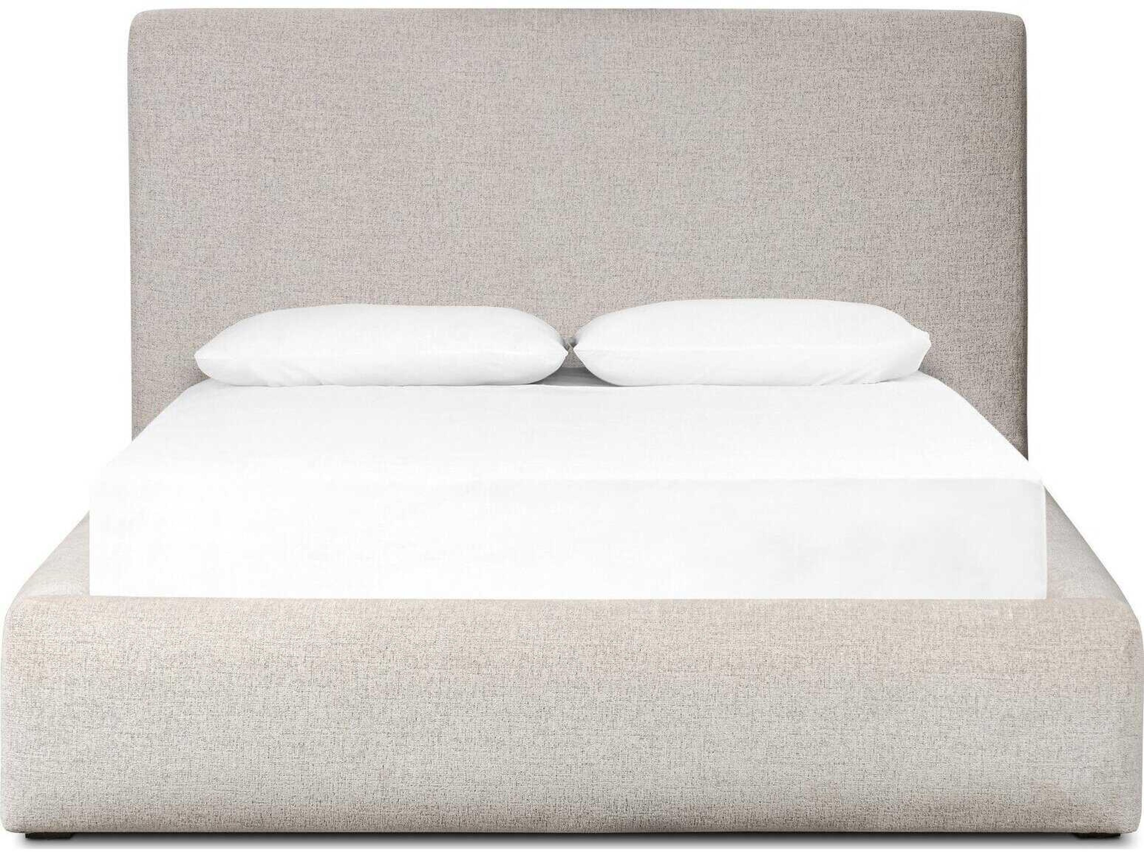 Four Hands Easton Quincy Beige Upholstered Queen Platform Bed