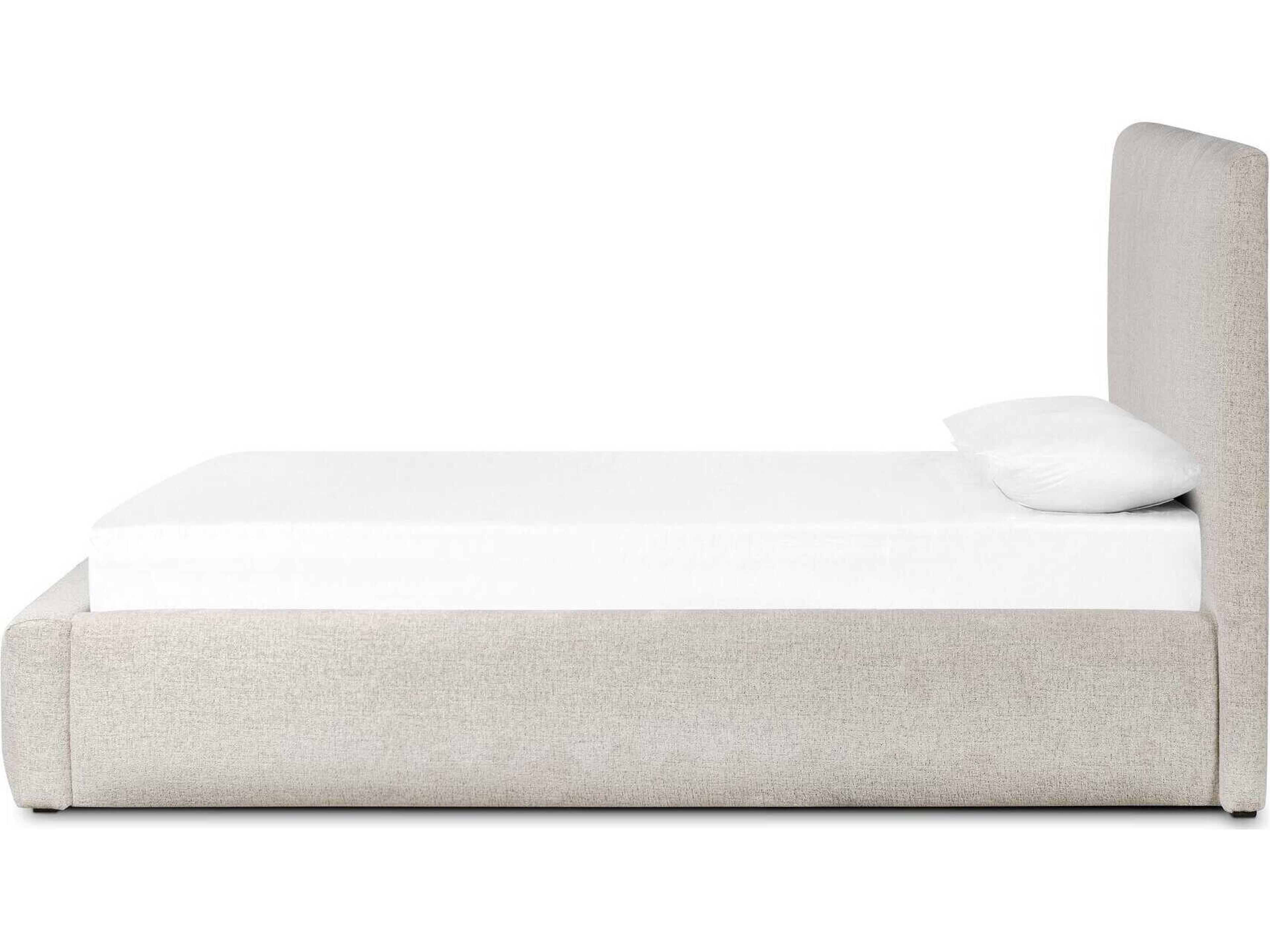 Four Hands Easton Quincy Beige Upholstered Queen Platform Bed