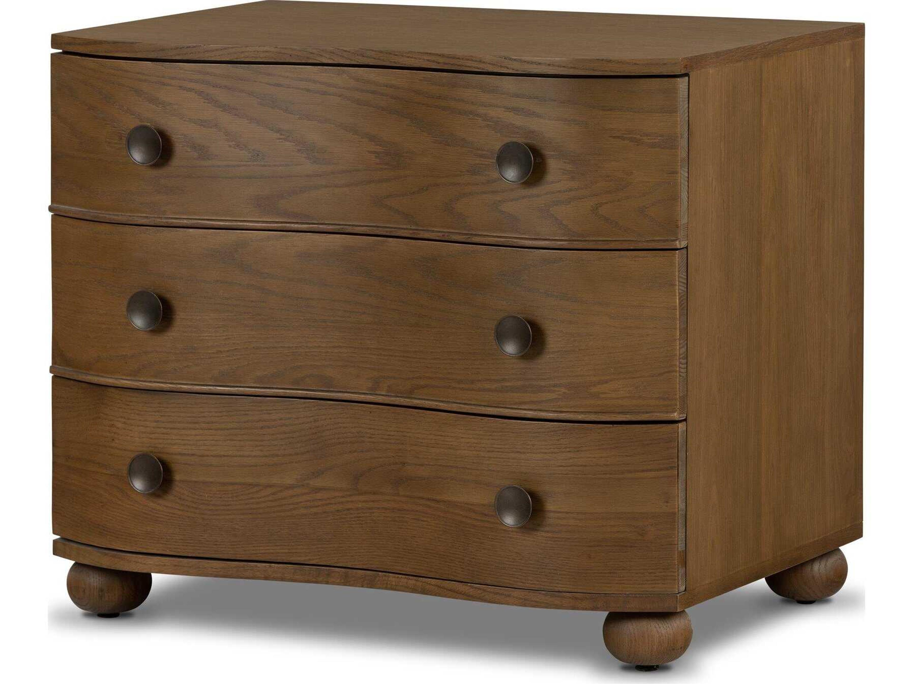 Tiago Nightstand Toasted Oak Veneer Modern
