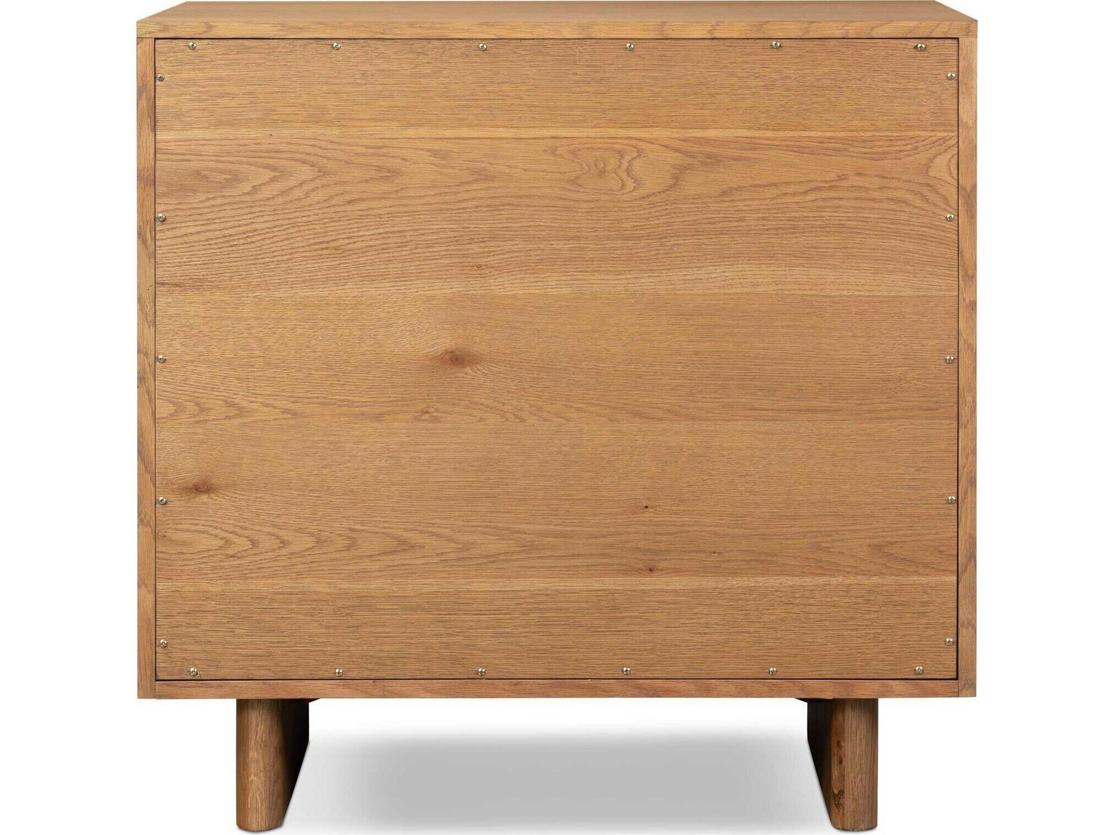 Four Hands Bolton Palermo Cognac Amber Oak Veneer Brown Wood Accent Chest