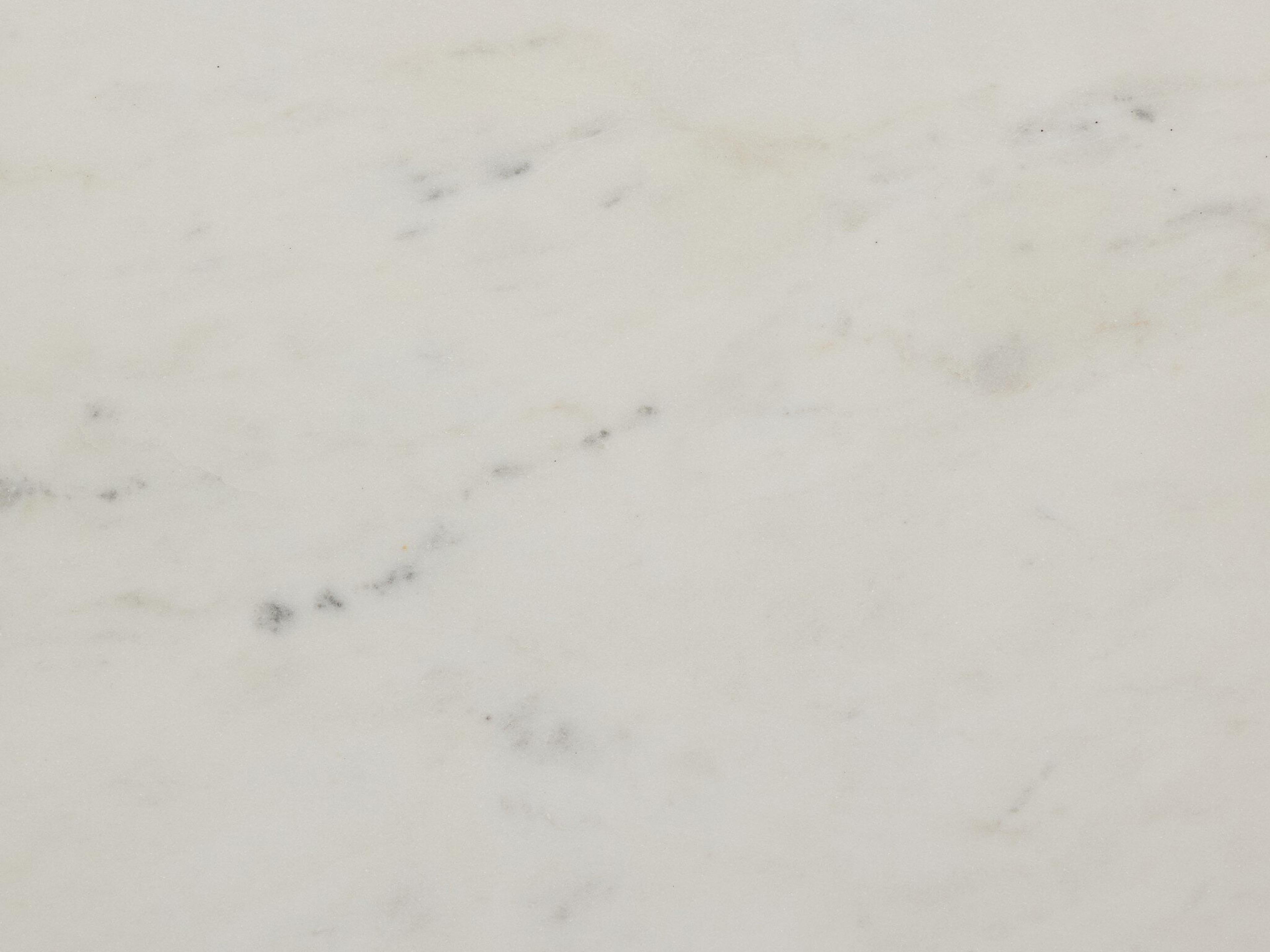 Four Hands Element Rectangular White Marble Hammered Black Iron Coffee Table