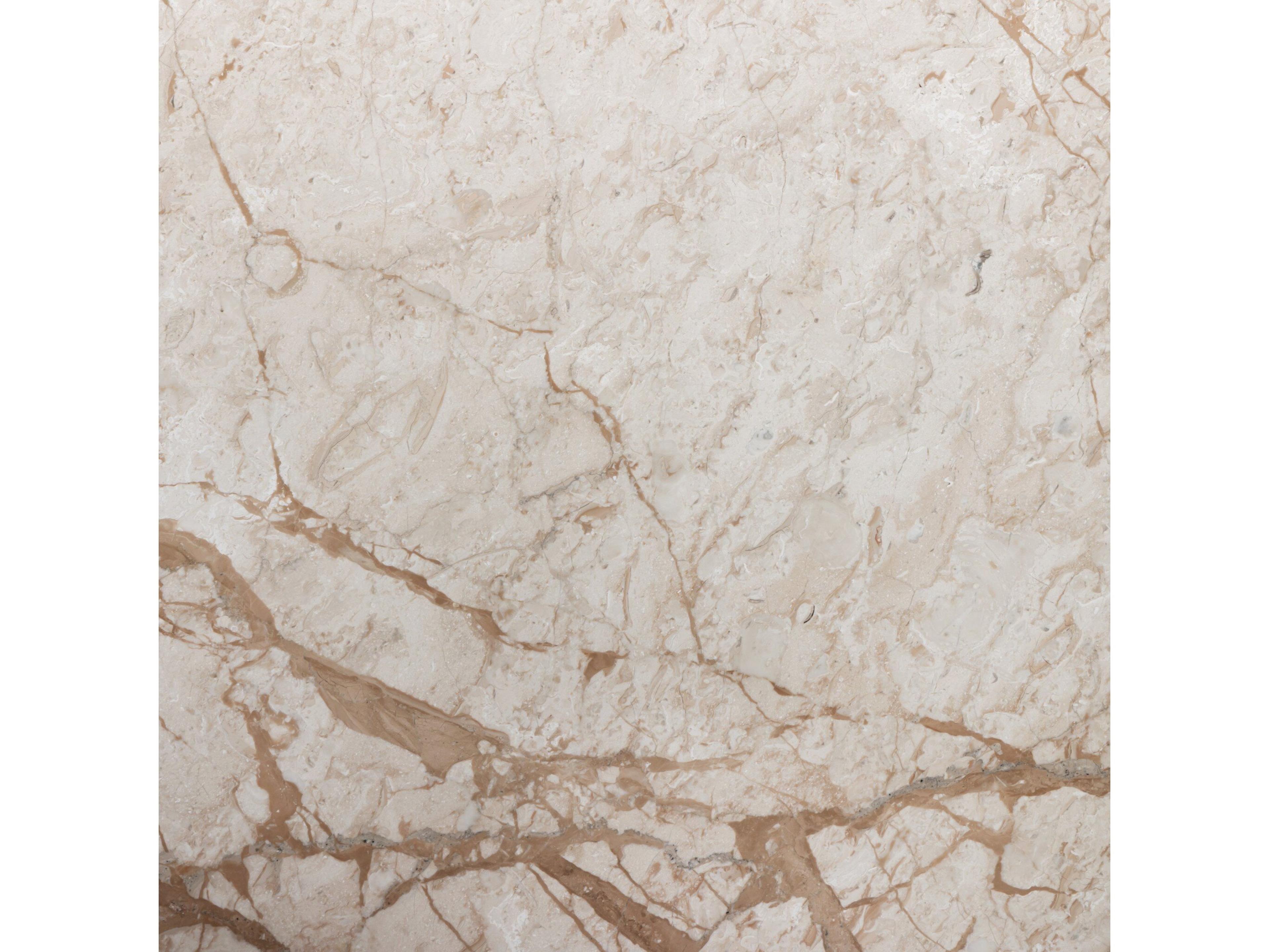 Four Hands Element Modern Marble Plinth Square Desert Taupe End Table