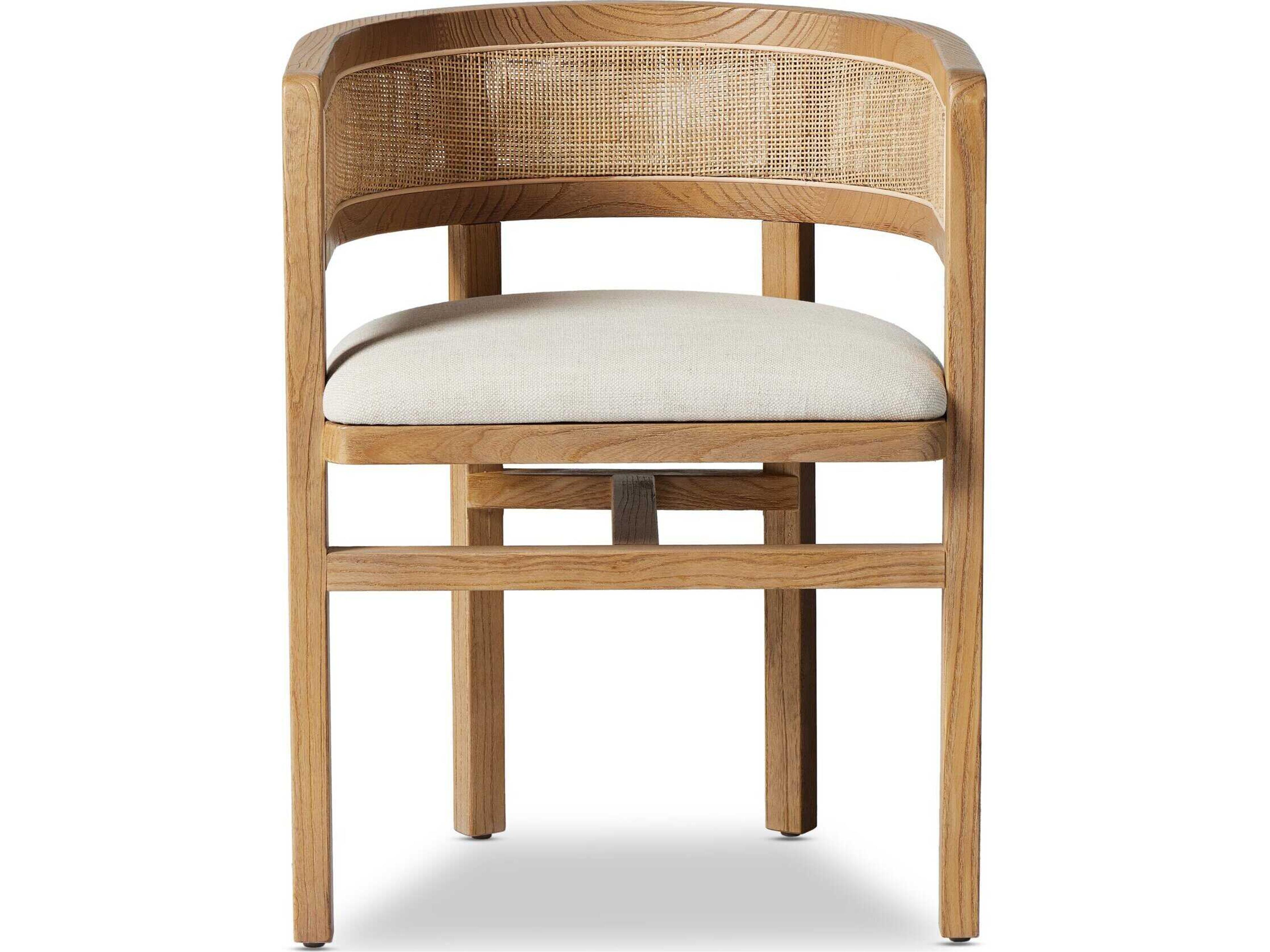 Four Hands Keston Cordoba Brown Upholstered Arm Dining Chair