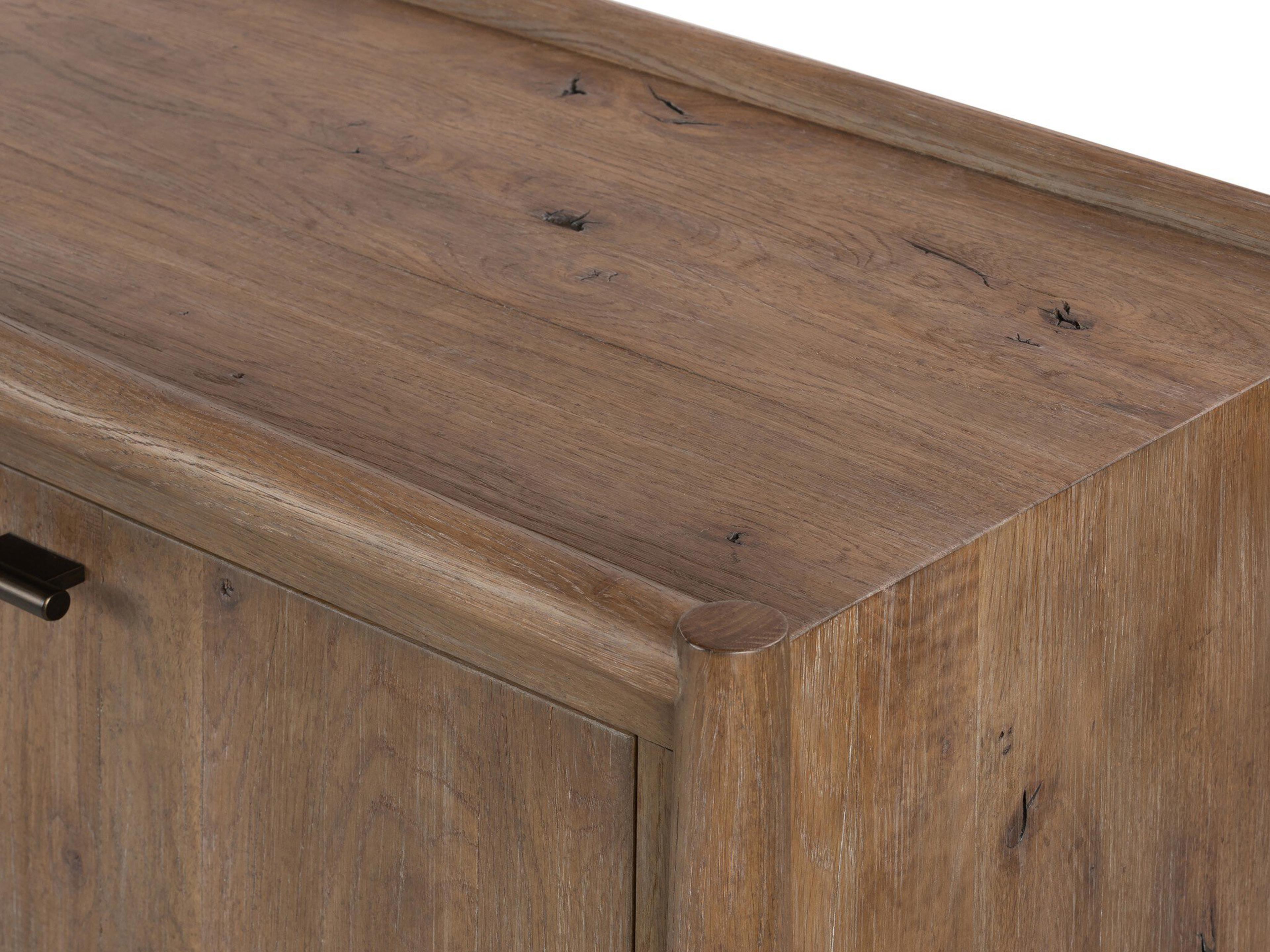 Four Hands Bolton Glenview 94" Oak Wood Weathered Aged Bronze Sideboard