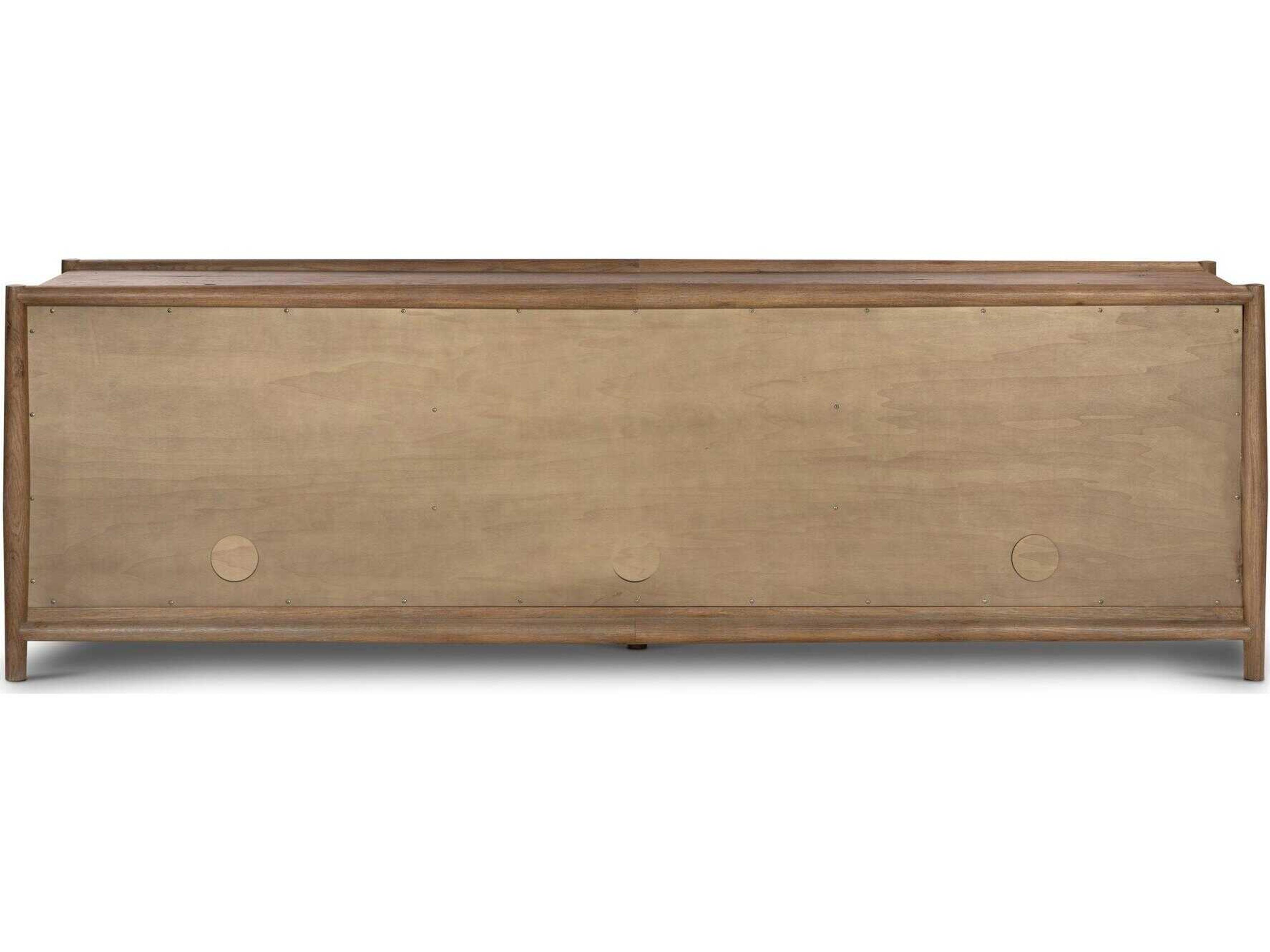 Luxecor Globetrotter Glenview 94" Oak Wood Weathered Aged Bronze Sideboard