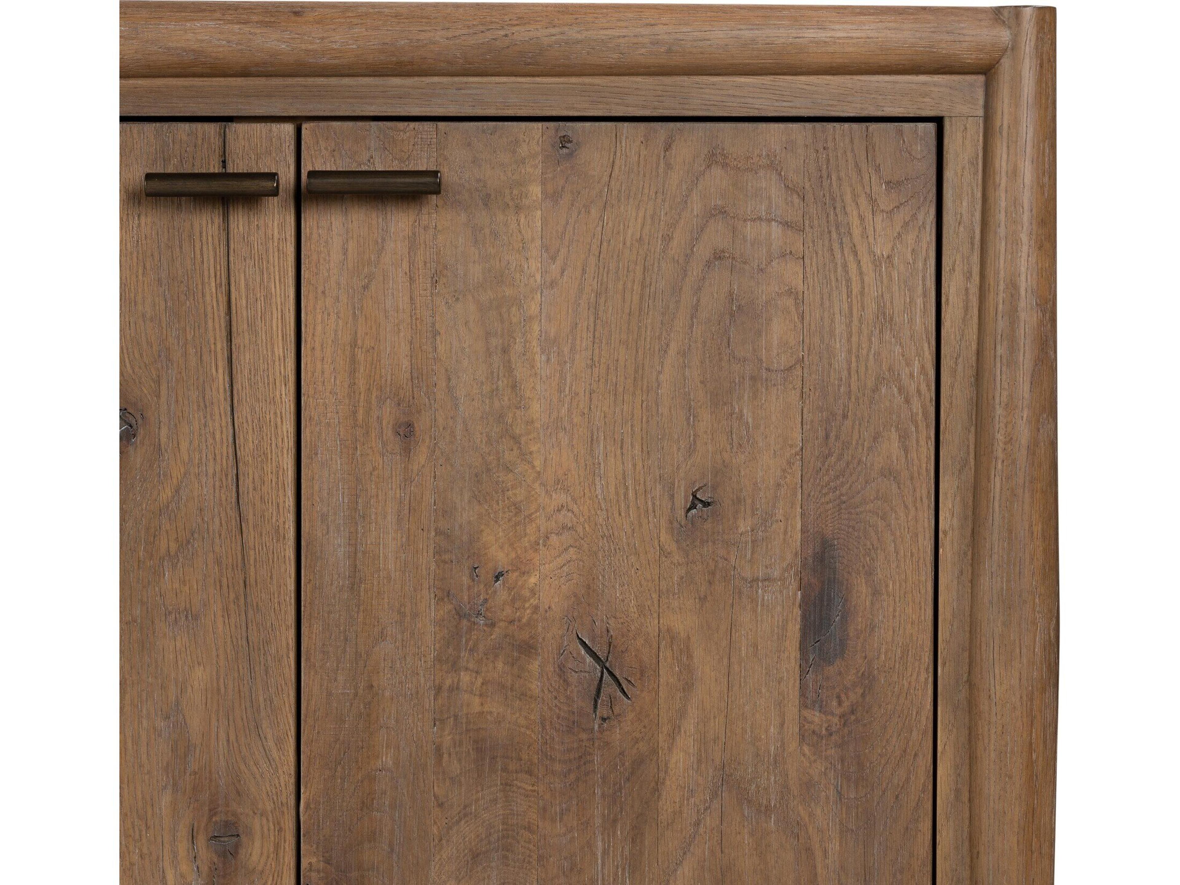 Luxecor Globetrotter Glenview 94" Oak Wood Weathered Aged Bronze Sideboard