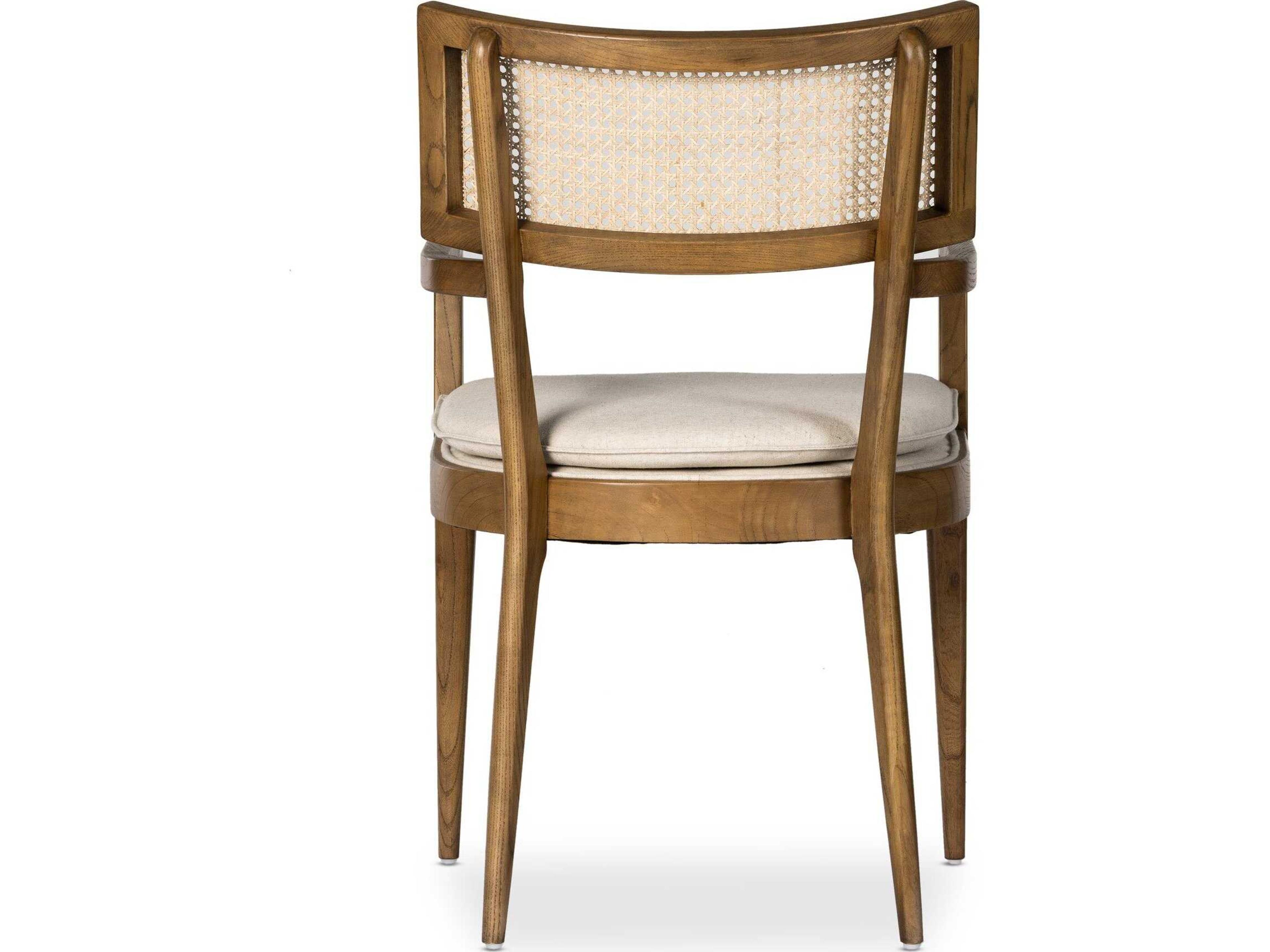 Luxecor Globetrotter Britt Solid Wood Brown Upholstered Arm Dining Chair