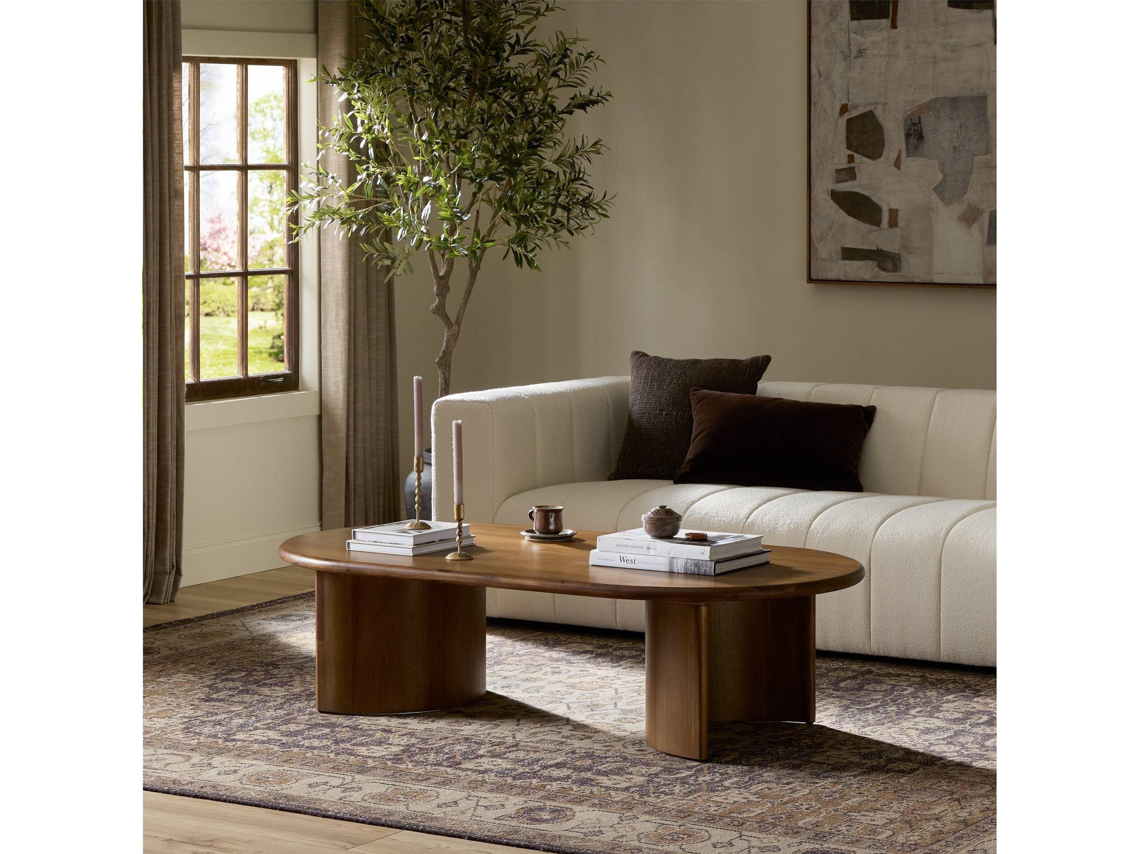 Four Hands Haiden Paden Seasoned Brown Acacia Coffee Table