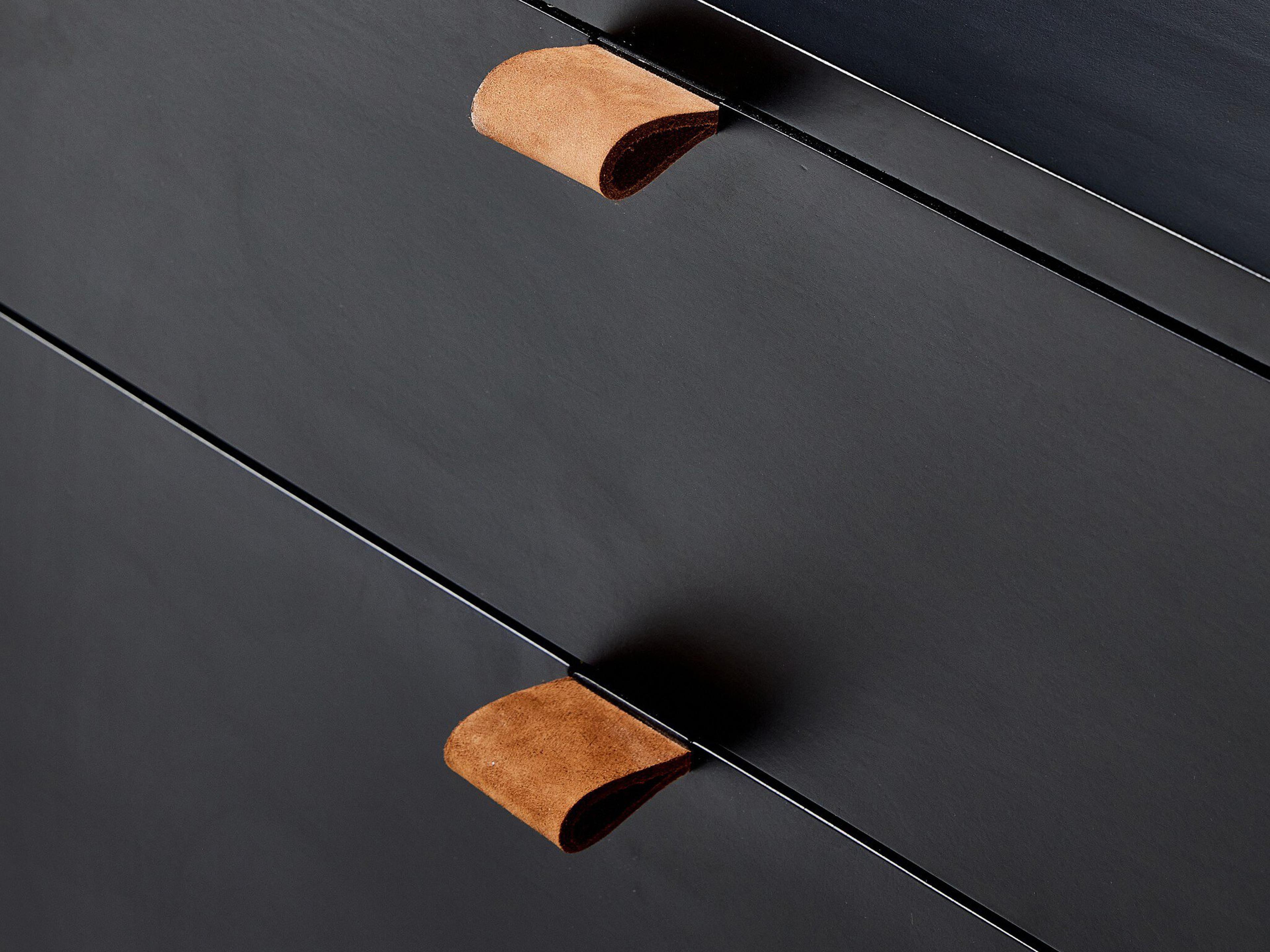 Four Hands Fulton Trey Black Wash Poplar  Modular Filing Cabinet